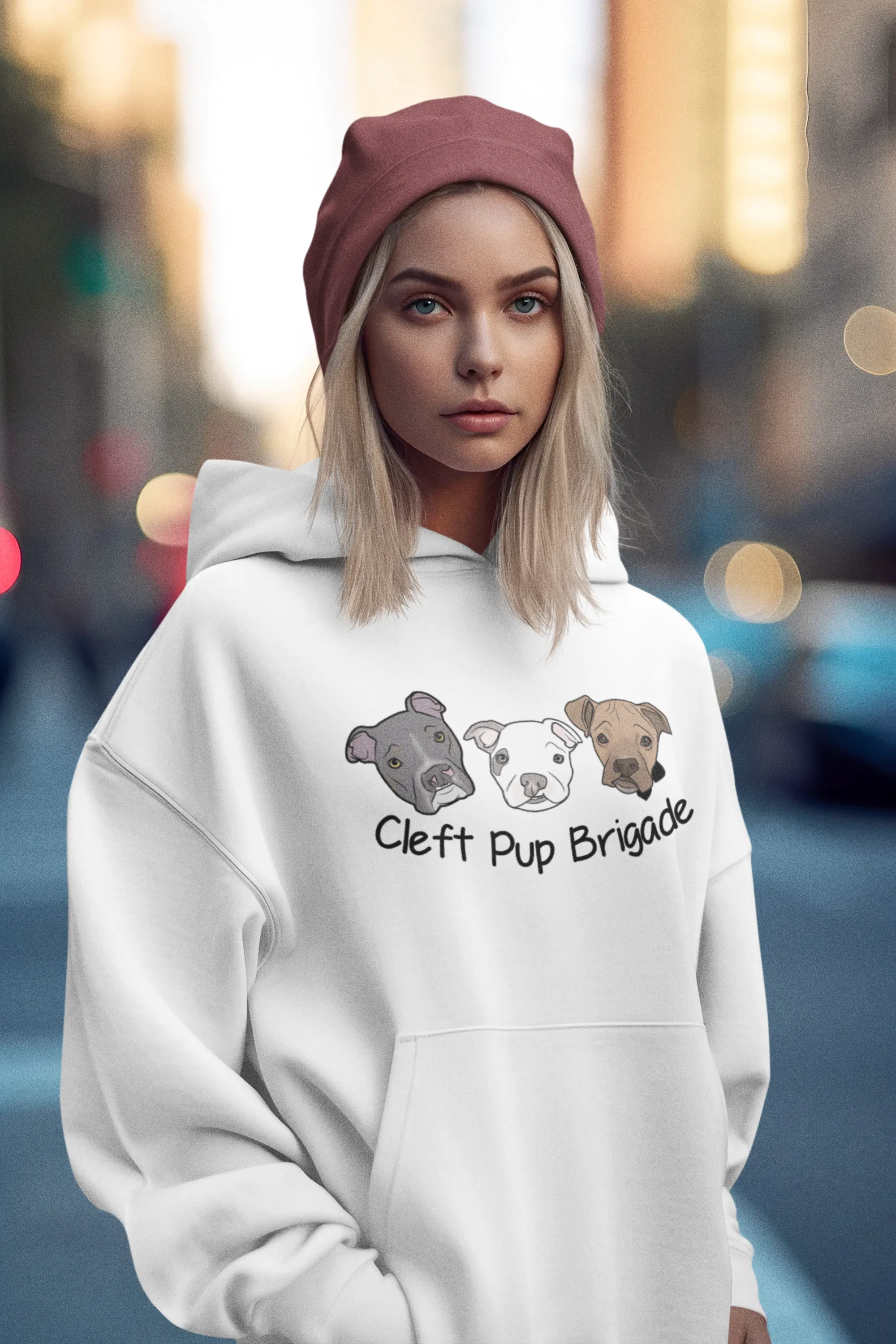 Cleft Pup Brigade Pullover Hoodie (Available in Several colors)