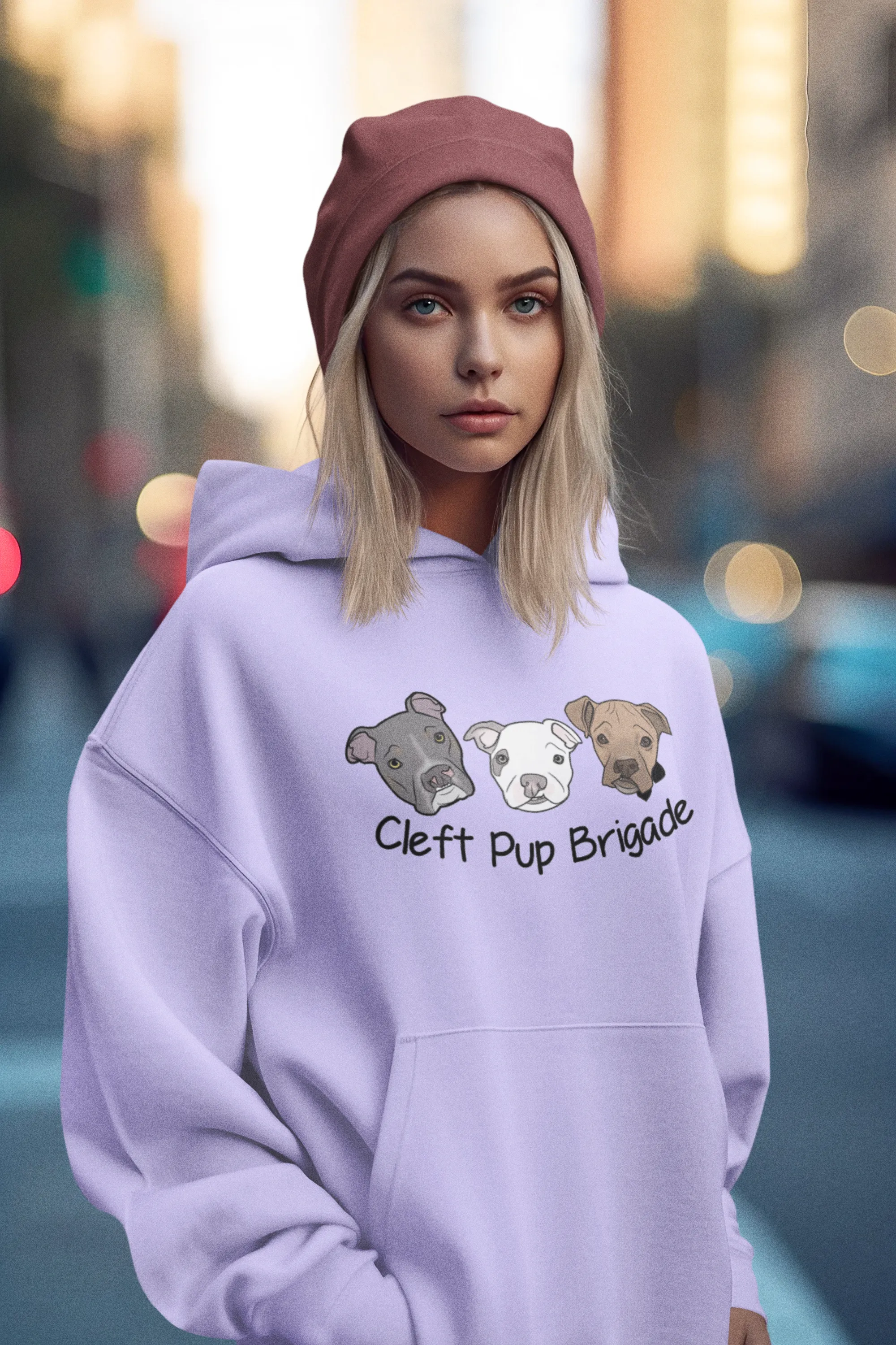 Cleft Pup Brigade Pullover Hoodie (Available in Several colors)