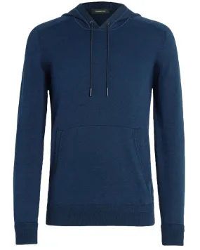 Cotton and Cashmere Hoodie in Navy