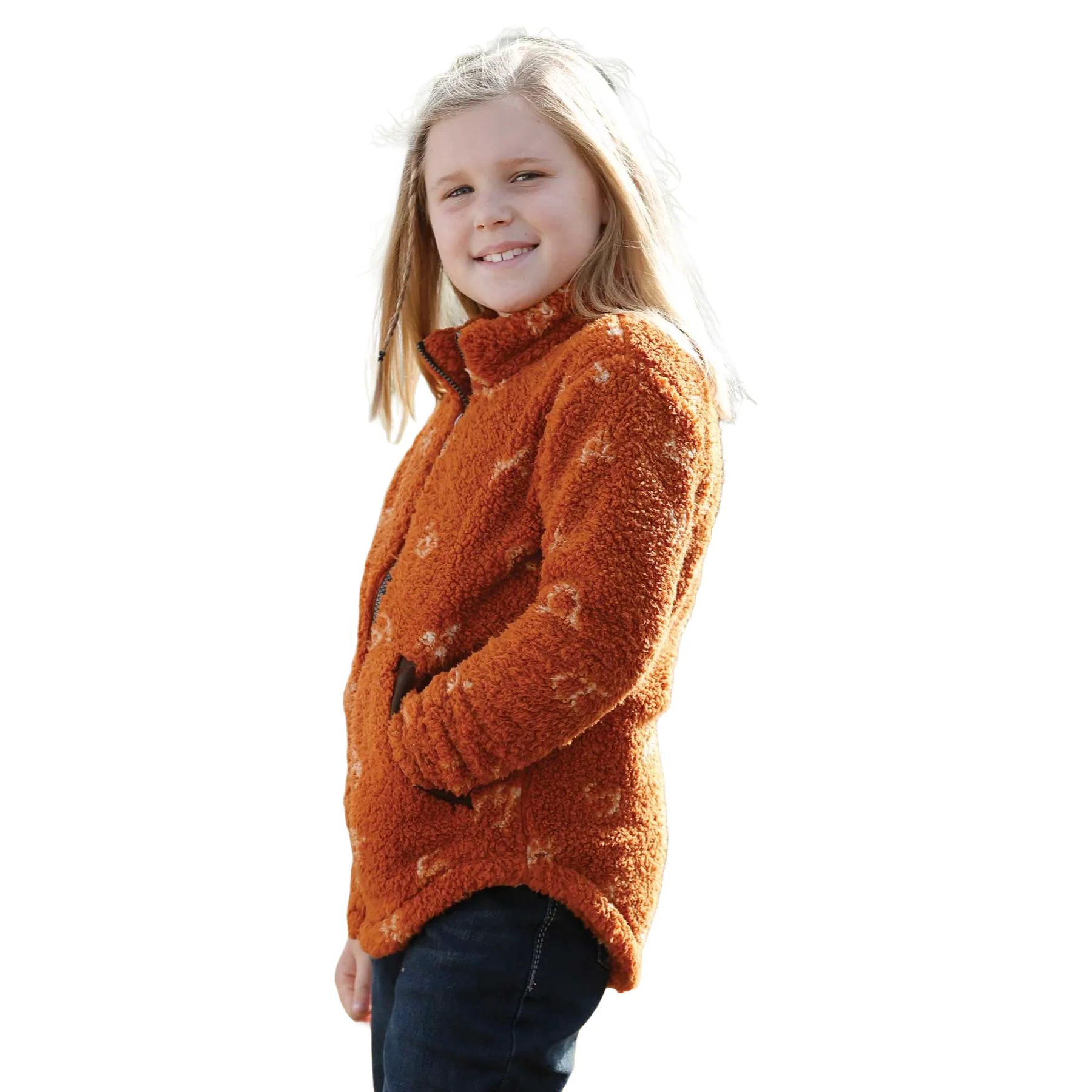 Cruel Denim Children's Orange Sherpa Jacket CWJ8590001