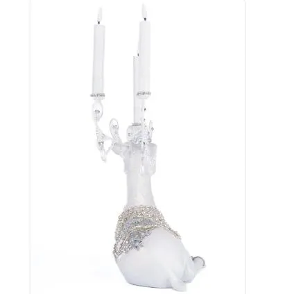 Crystal Christmas Sitting Deer Candle Holder 28-428300