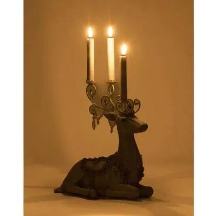 Crystal Christmas Sitting Deer Candle Holder 28-428300