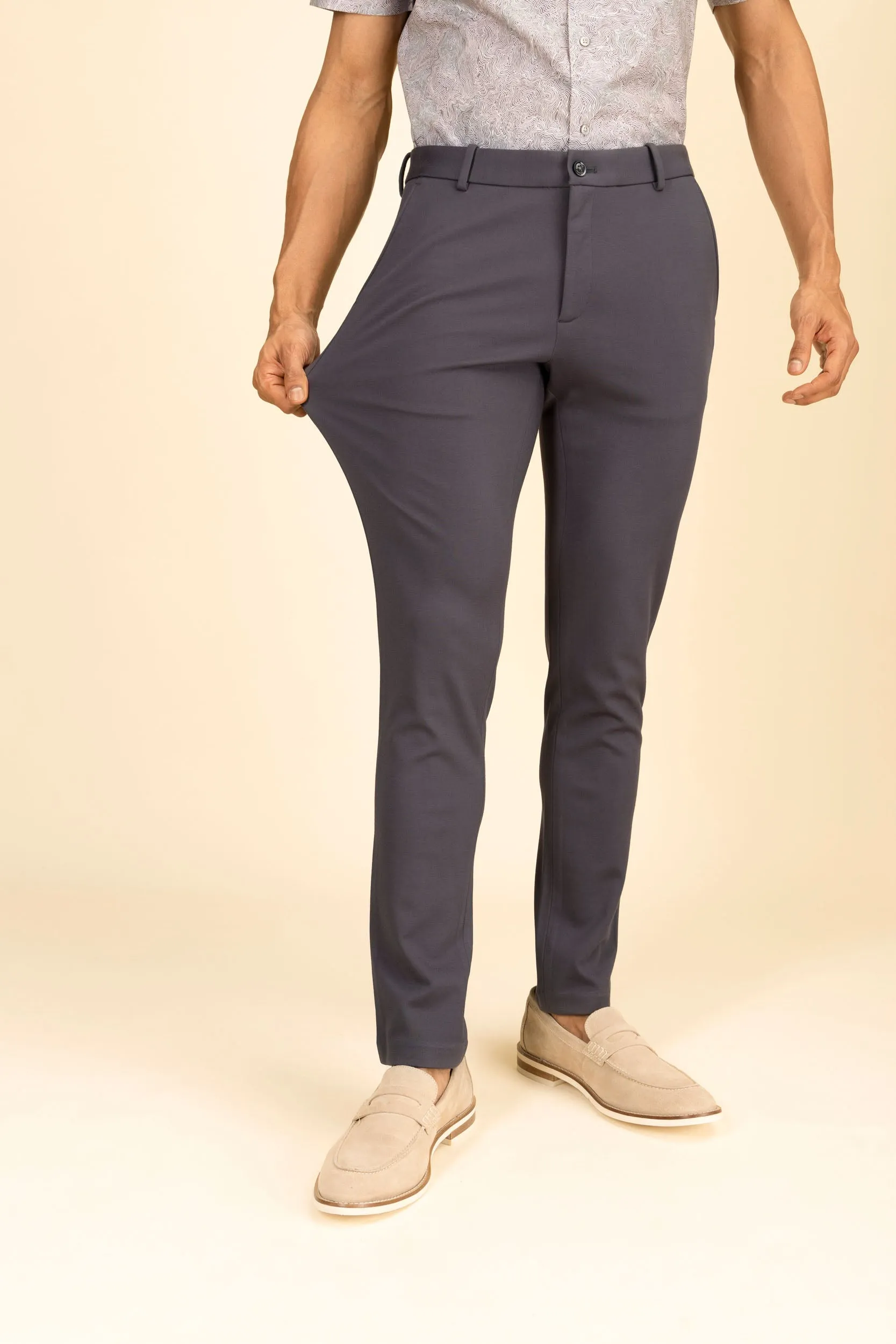 Dark Grey 4 Way Stretch Port Pants