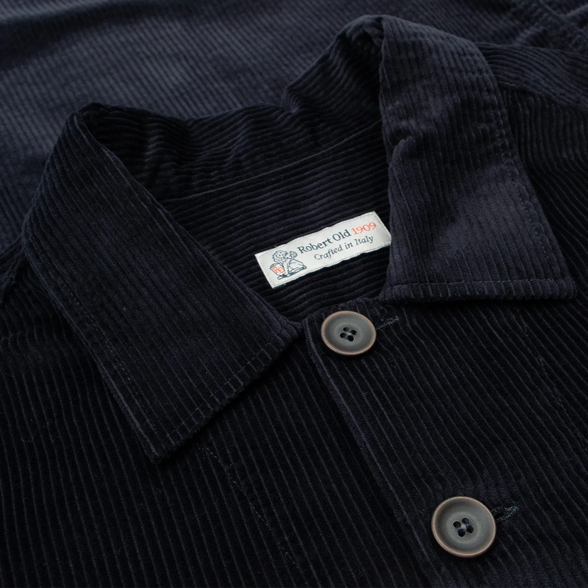 Dark Navy Cotton Corduroy Overshirt