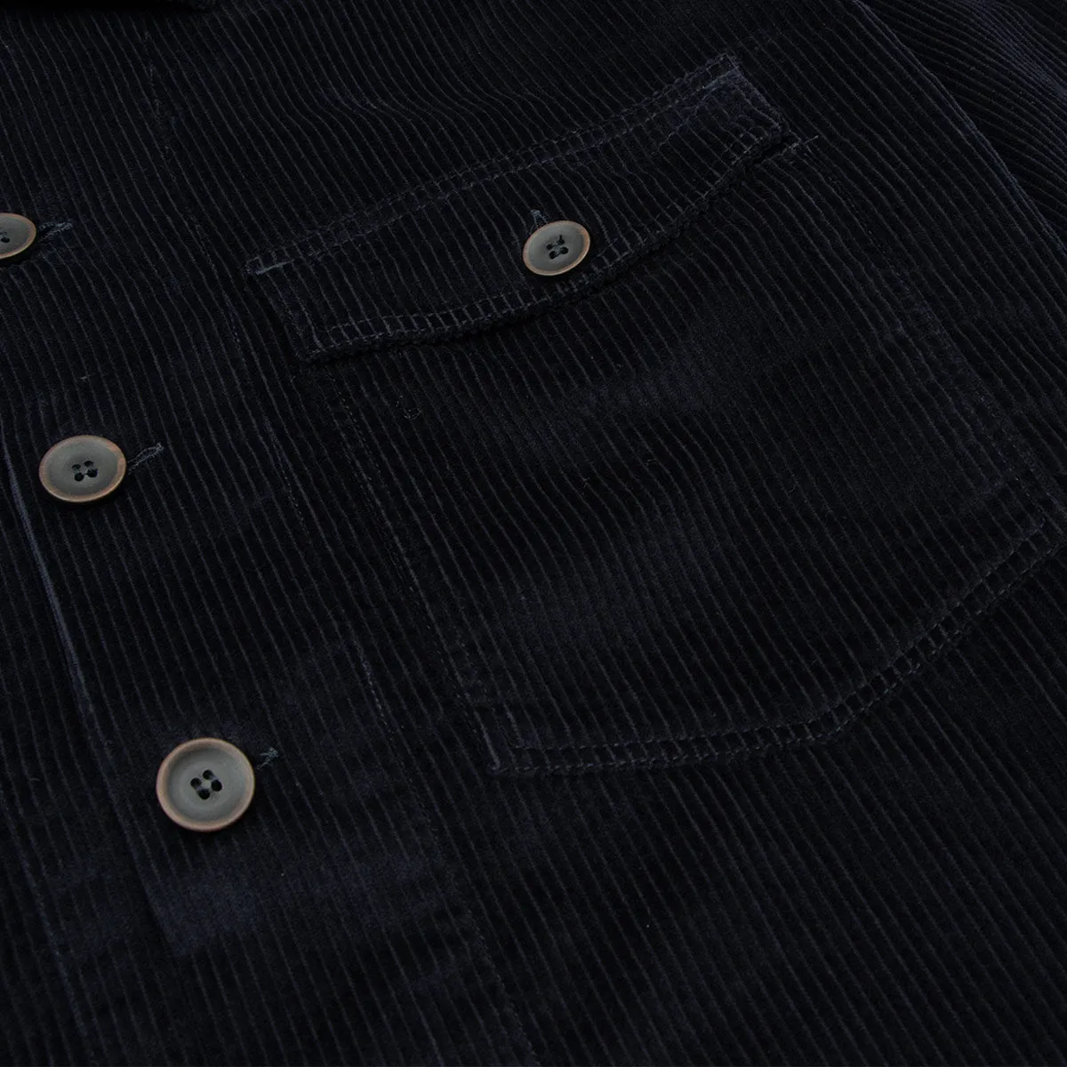 Dark Navy Cotton Corduroy Overshirt