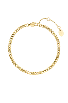 Delicate Curb Bracelet 14K Gold Plated