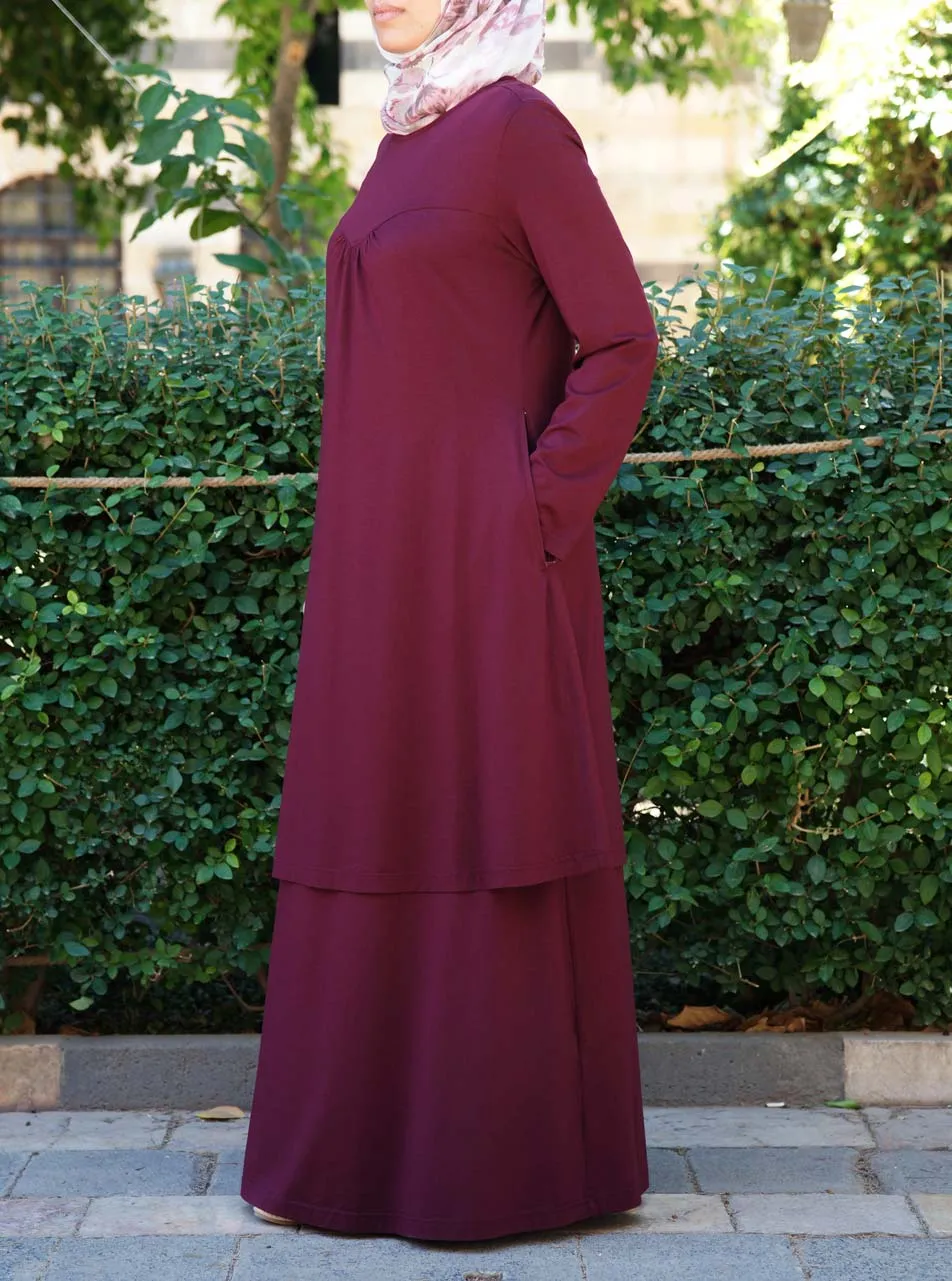 Double Layer Jersey Abaya