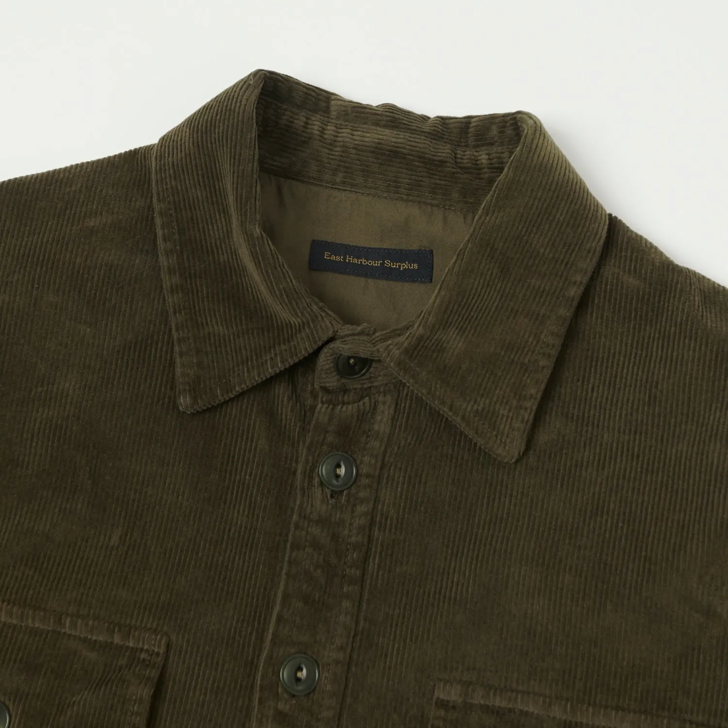 East Harbour Surplus 'Leonard' Corduroy Overshirt - Green