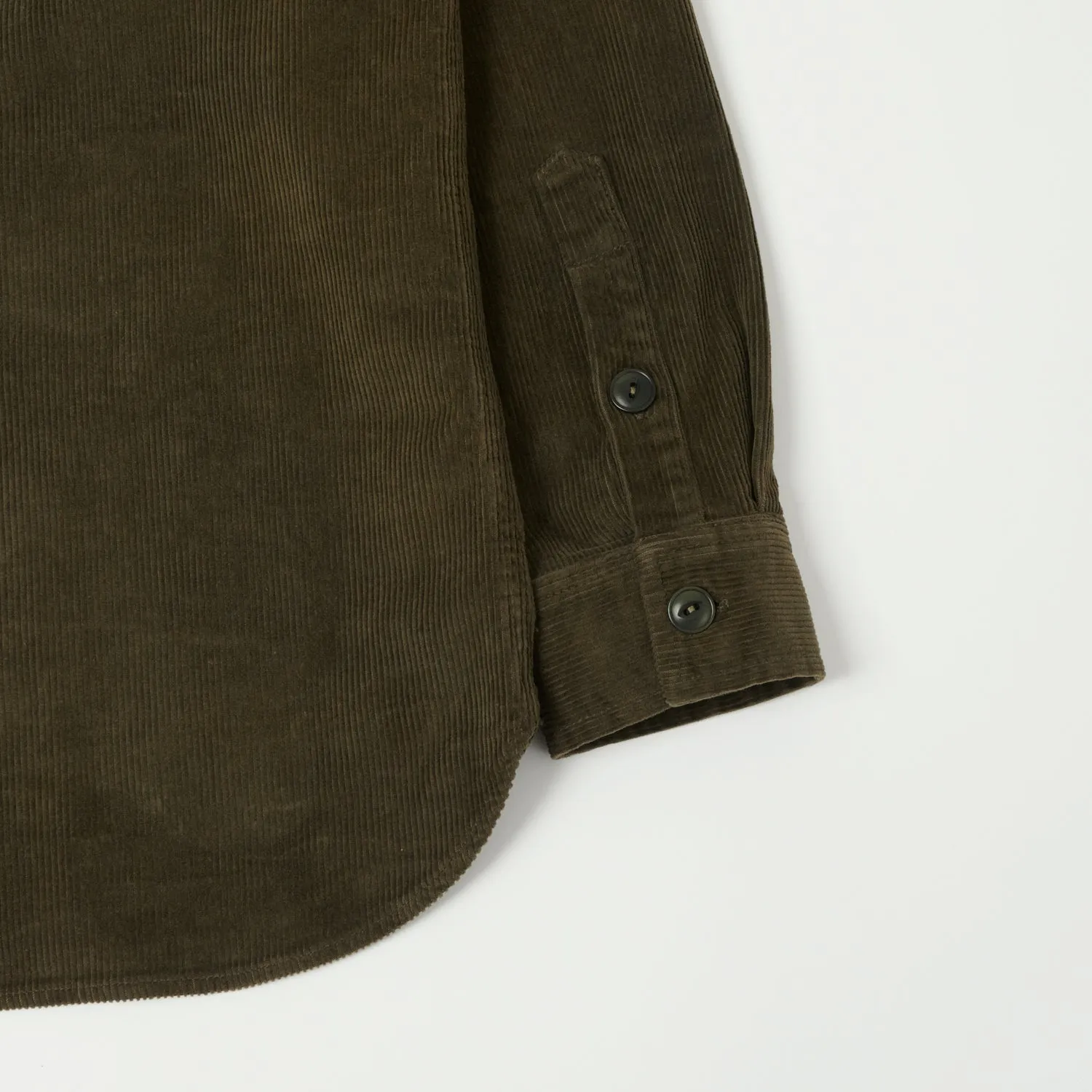 East Harbour Surplus 'Leonard' Corduroy Overshirt - Green