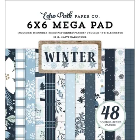 Echo Park Double-Sided Mega Paper Pad 6"x 6" 48 pack - Winter*