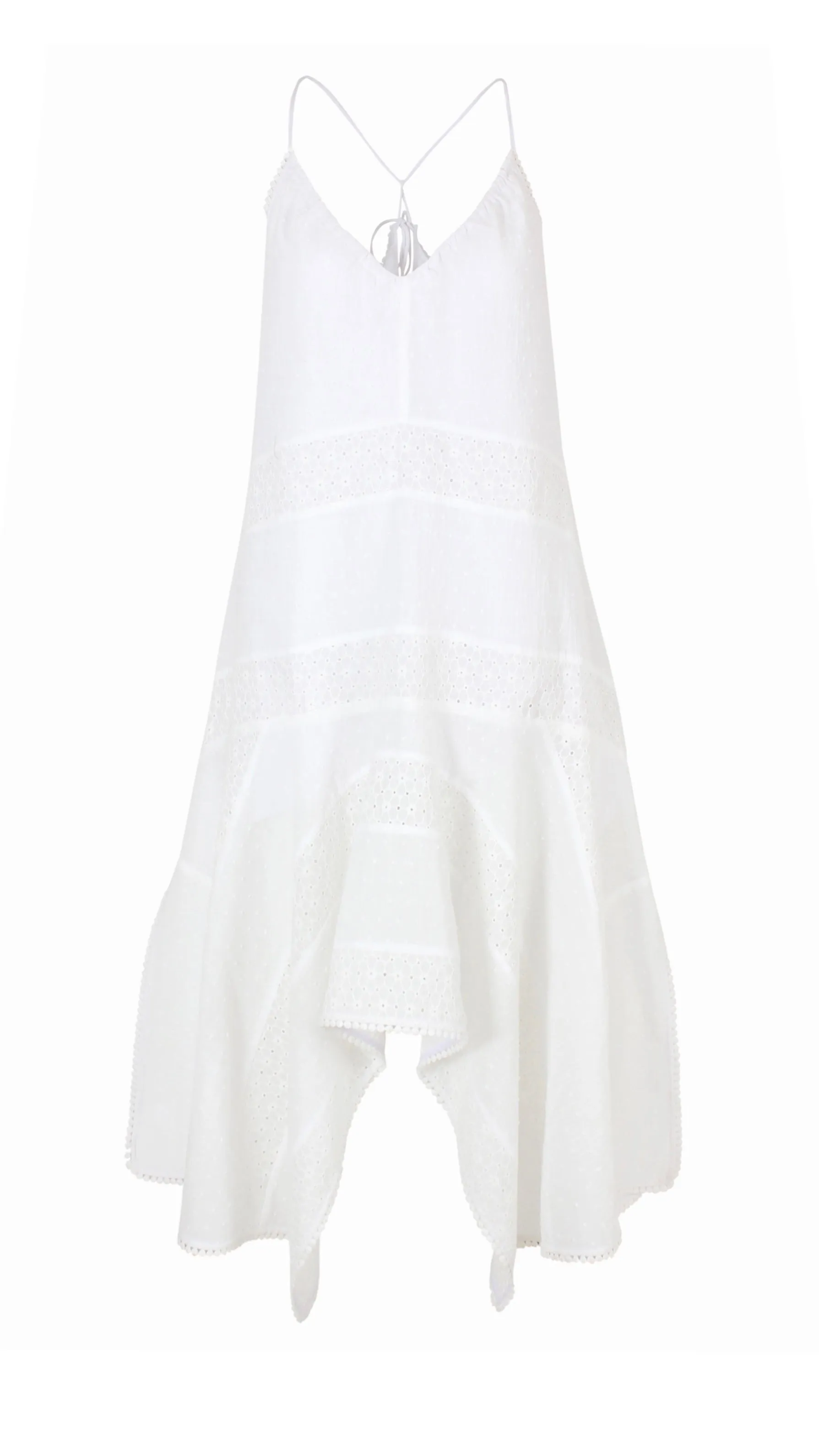 embroidered coton slip dress