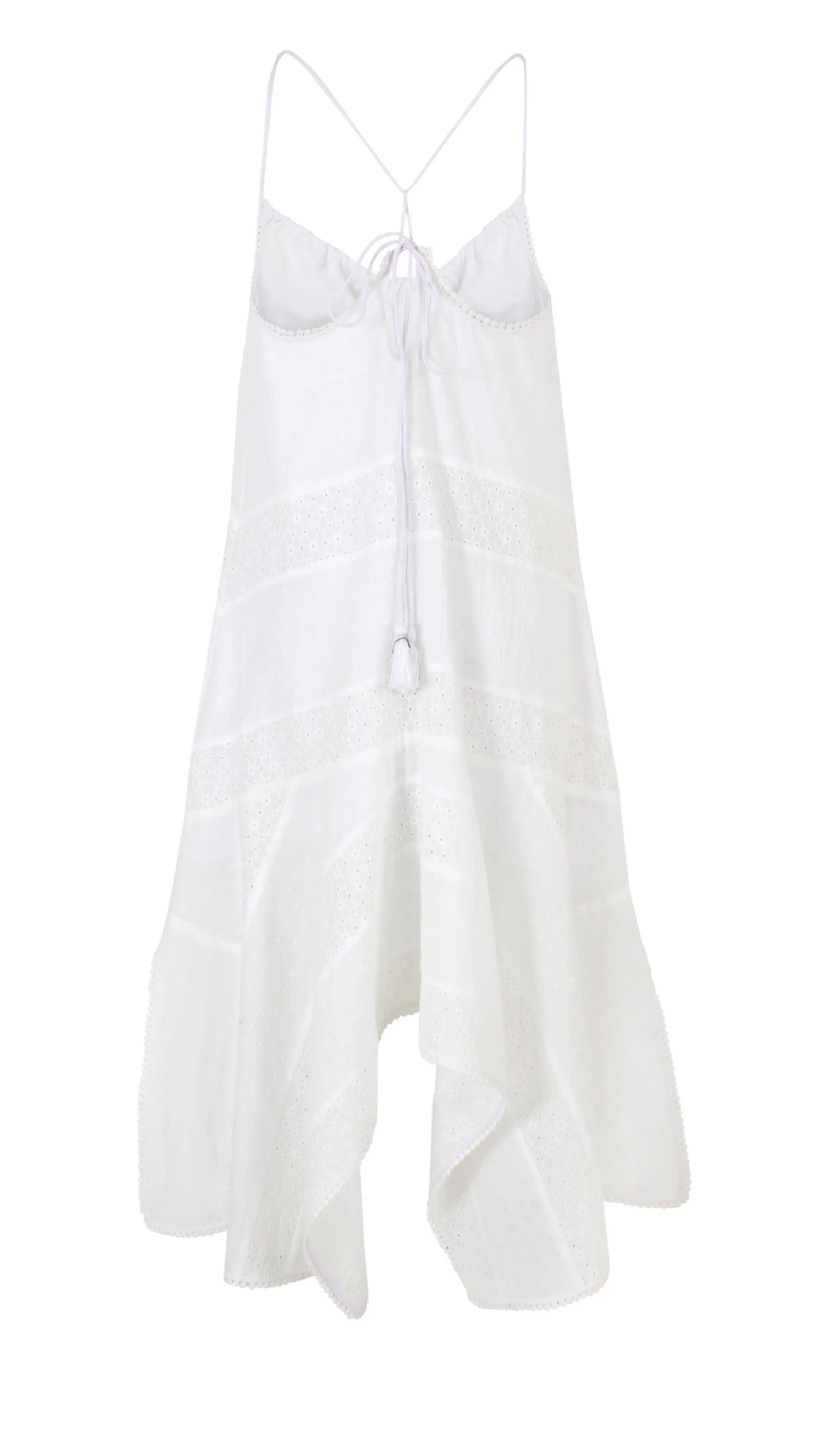 embroidered coton slip dress