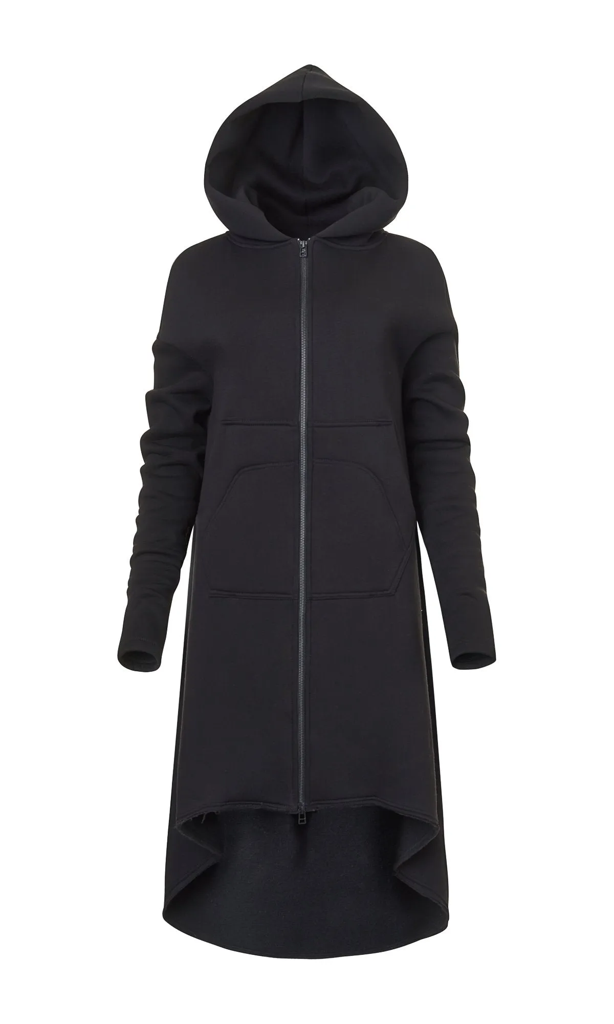 Extra Long Zippered Hoodie