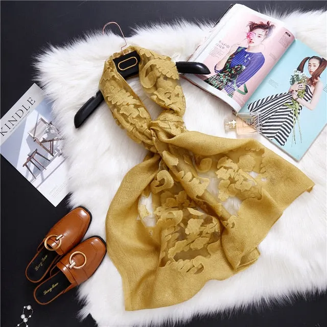 Fashion Silk Scarf Patchwork Bandana Shawl #AS-1