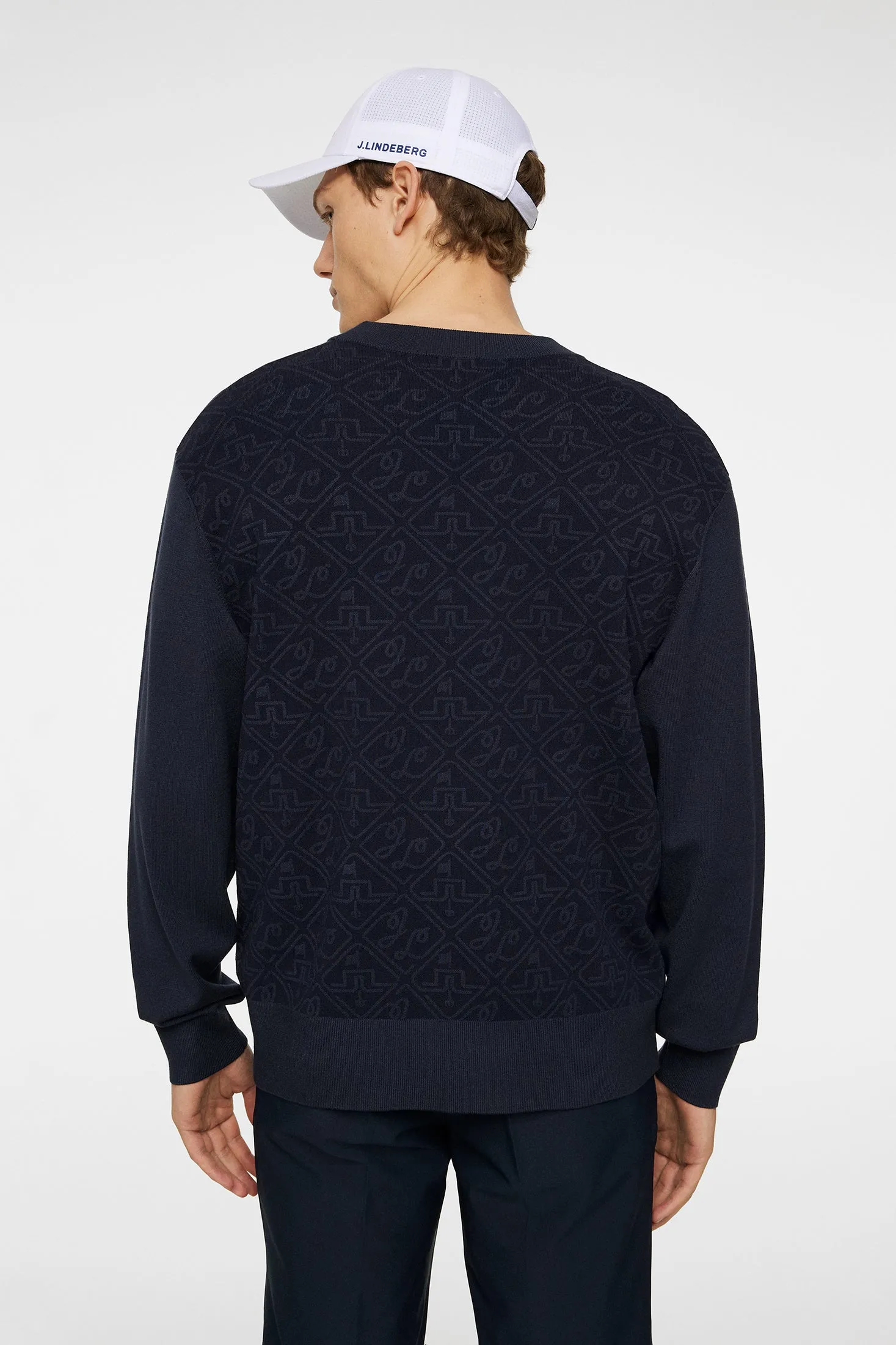 Finn Jacquard Knitted Sweater / JL Navy