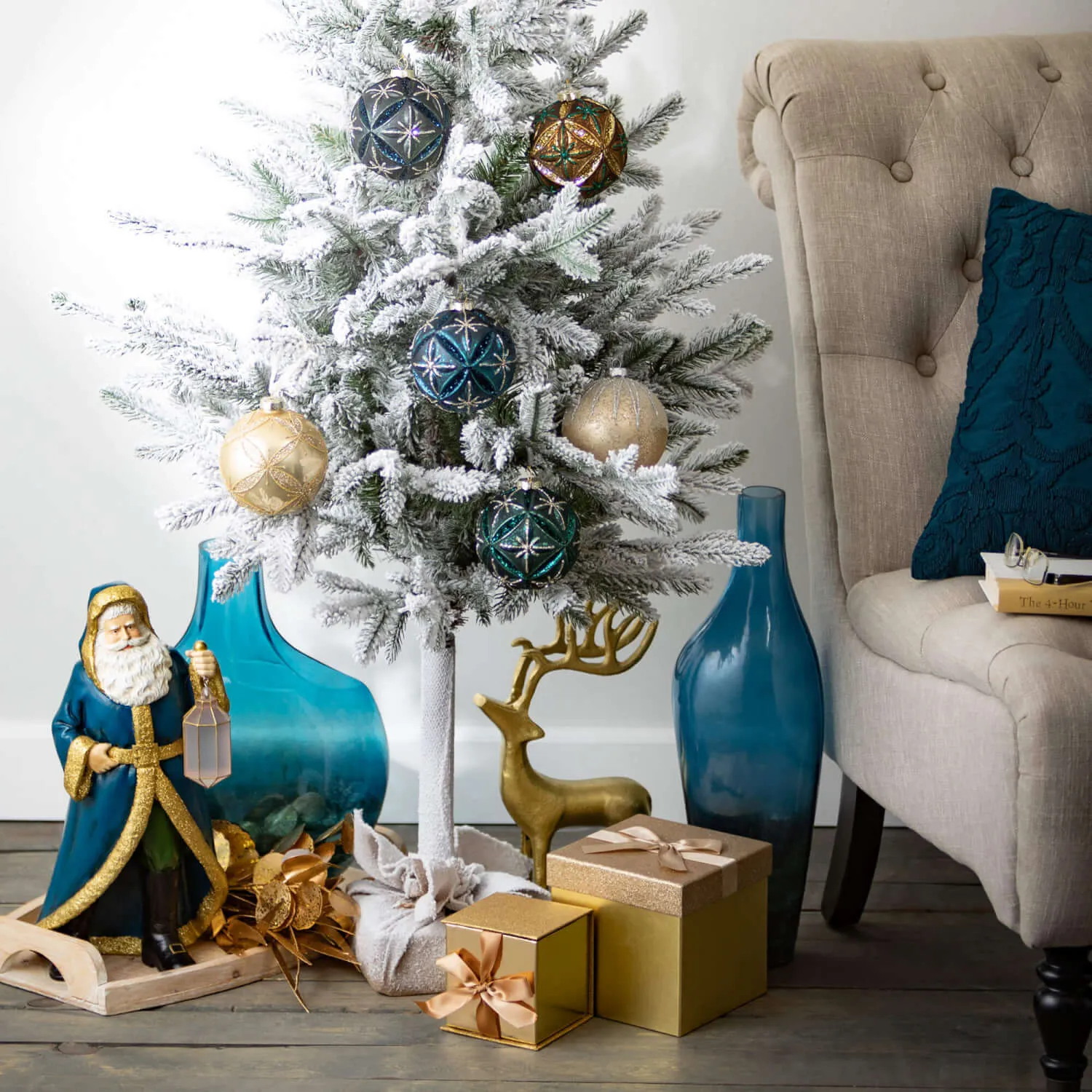 Flocked Pine Tree In A Bag