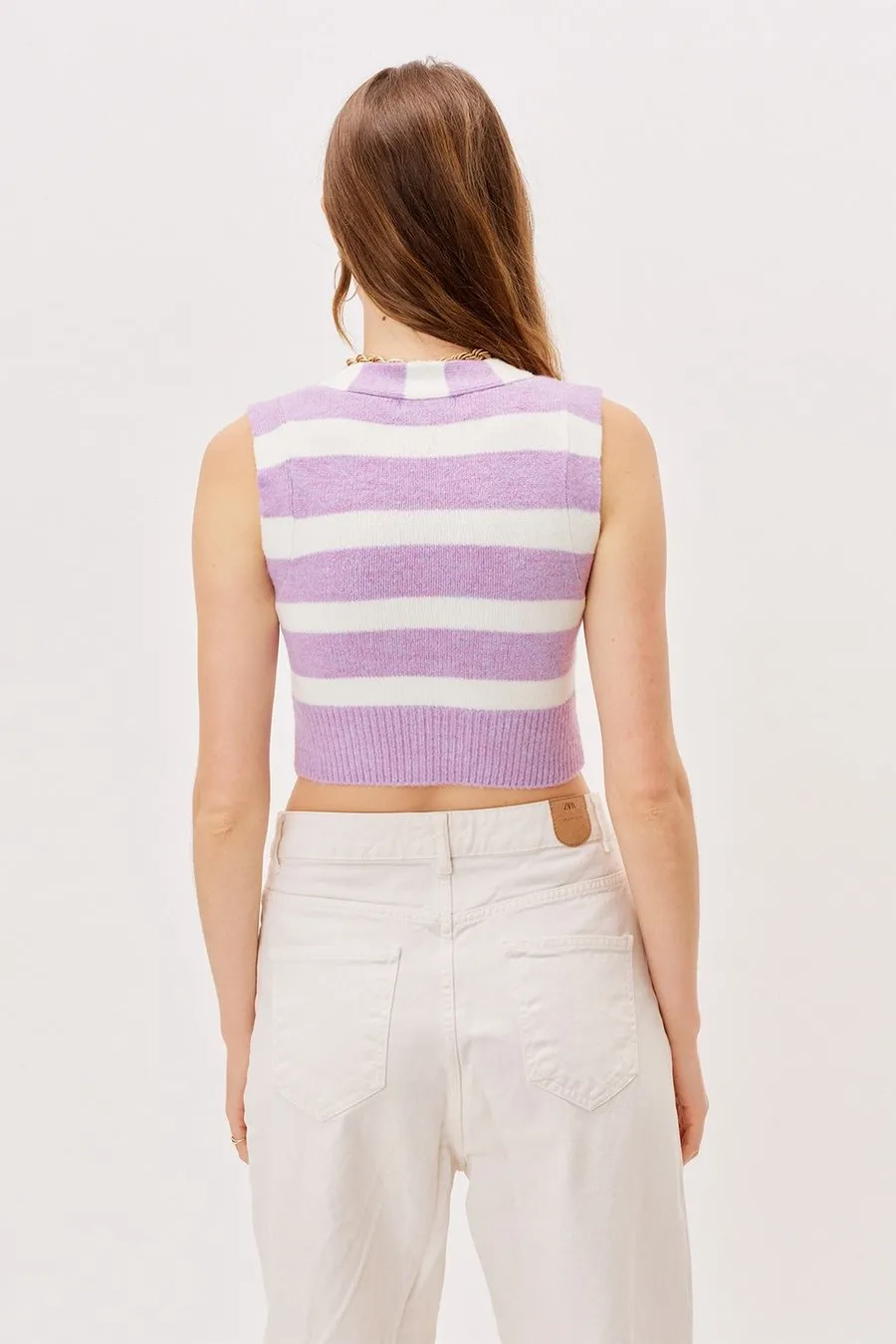 For Love & Lemons Maud Crop Sweater Vest