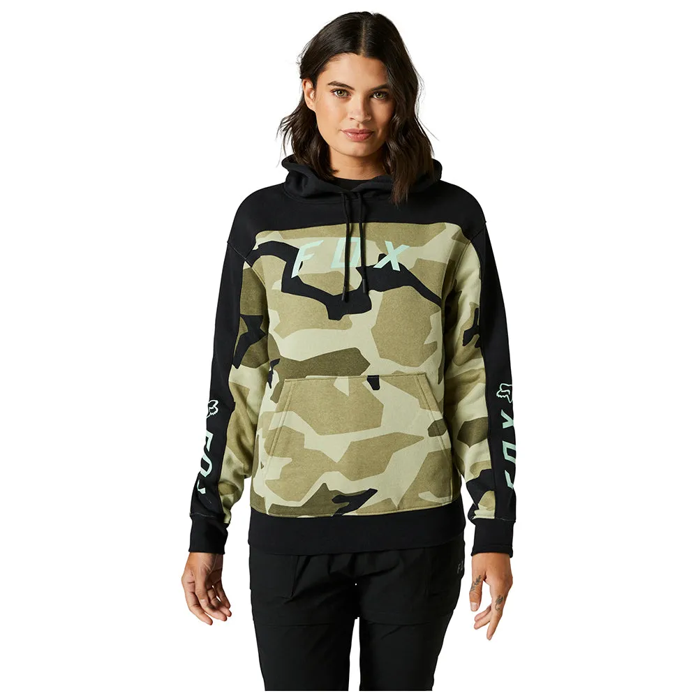 FOX WOMENS BNKR PULLOVER FLEECE HOODY [OLIVE CAMO]