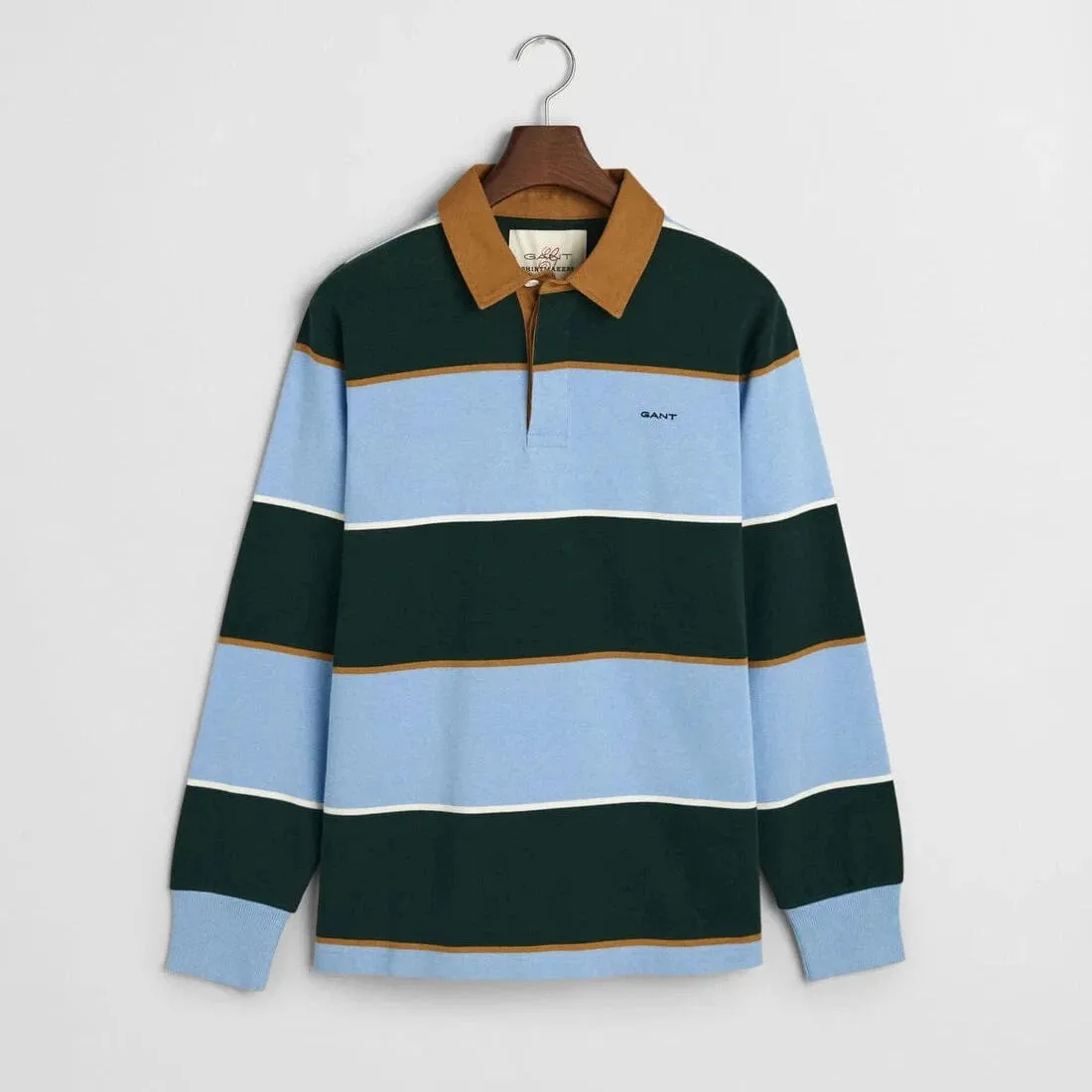 GANT Multi Striped Heavy Rugger in Clear Sky