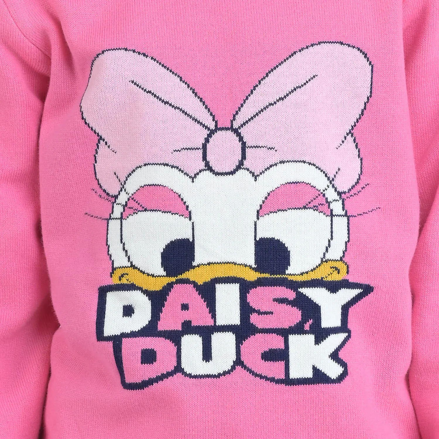 Girls Knitted Sweater Duck -Pink