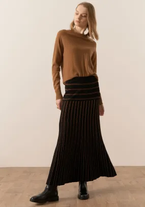 Gizelle Lurex Pleat Skirt