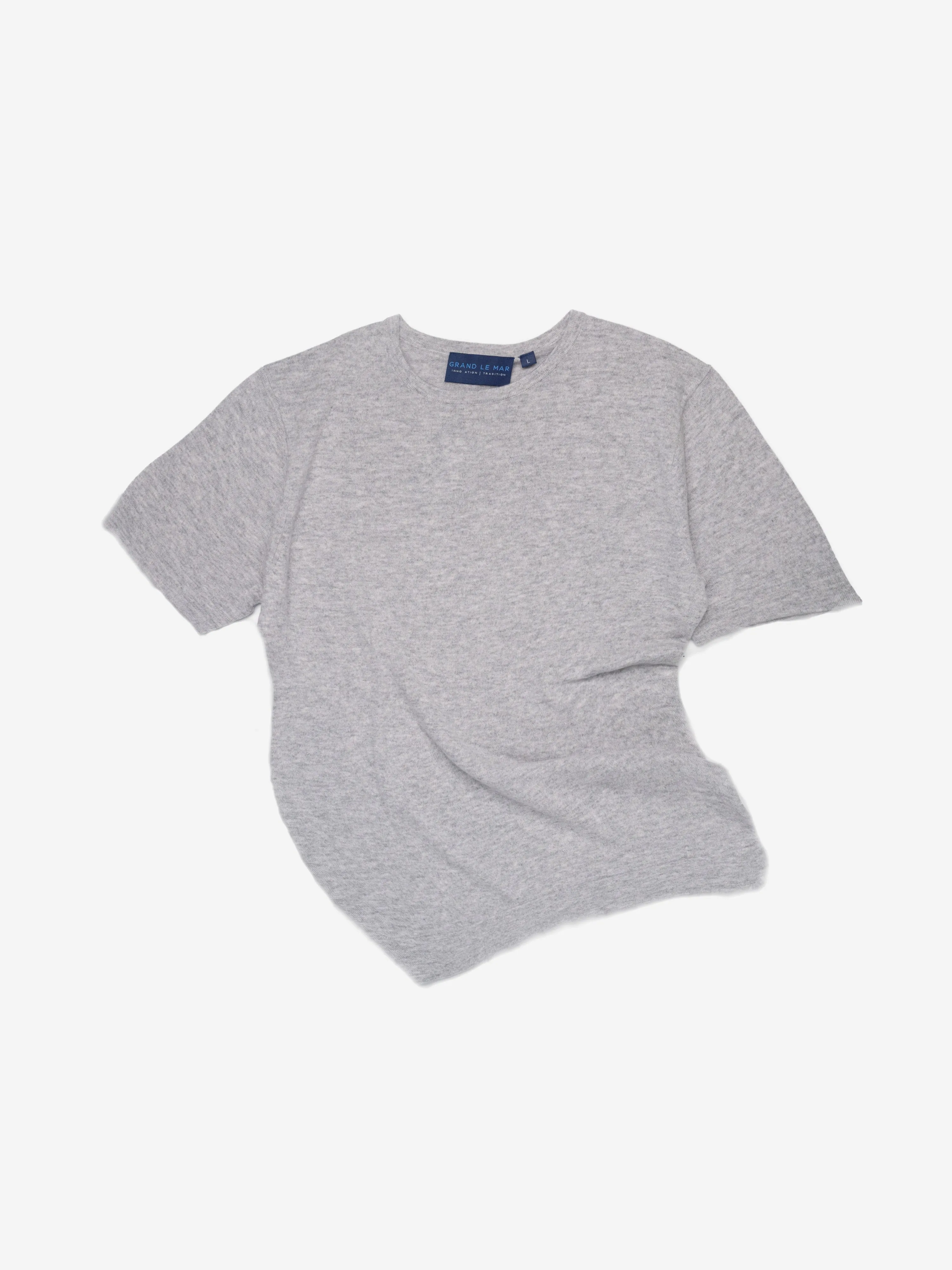 Grey Merino Wool Cashmere T-shirt