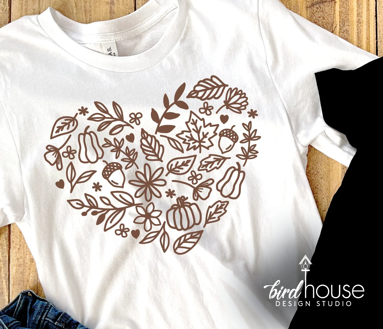 Heart Thanksgiving Pumpkins Icons Shirt