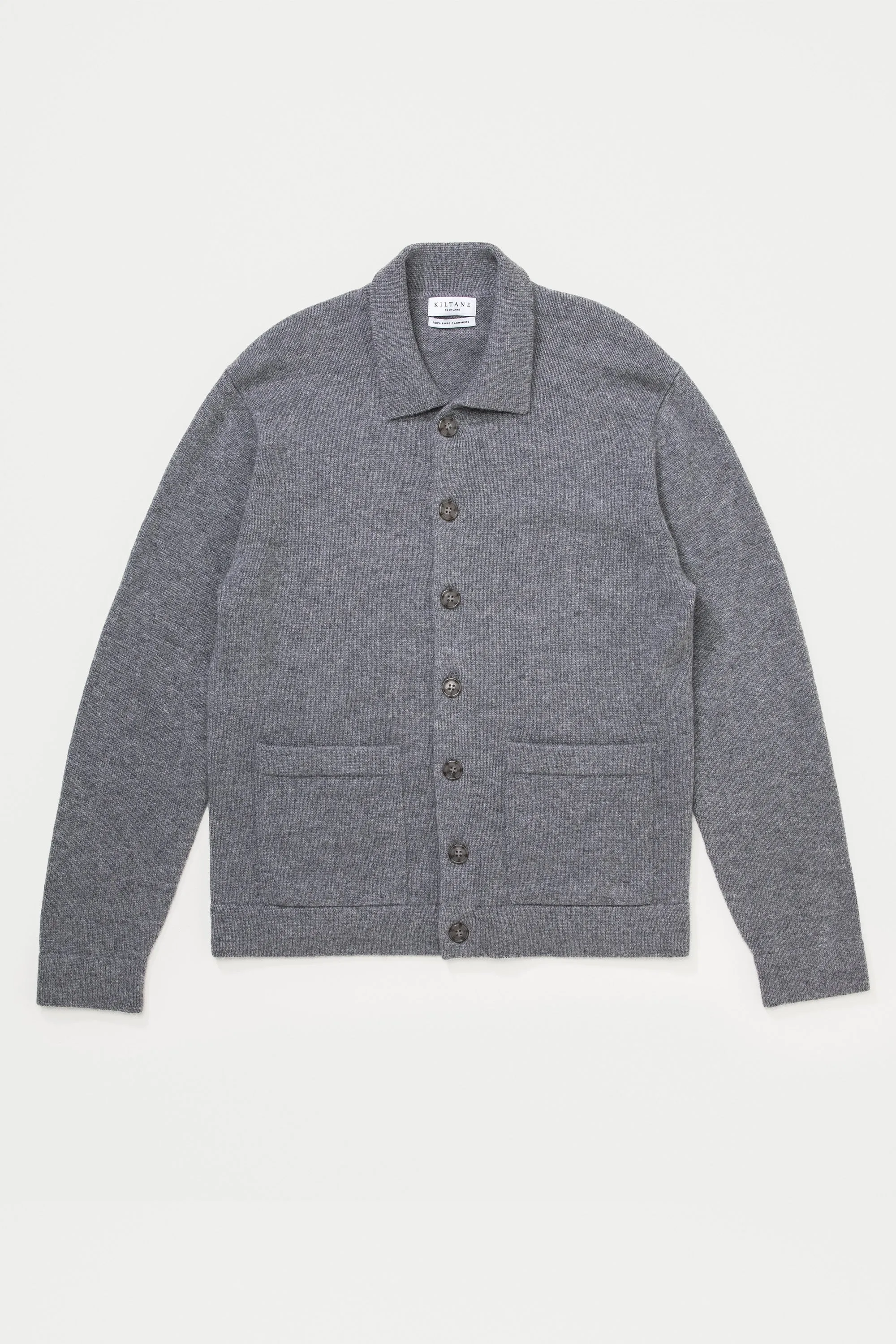 Hillside Knitted Cashmere Jacket - Derby Grey