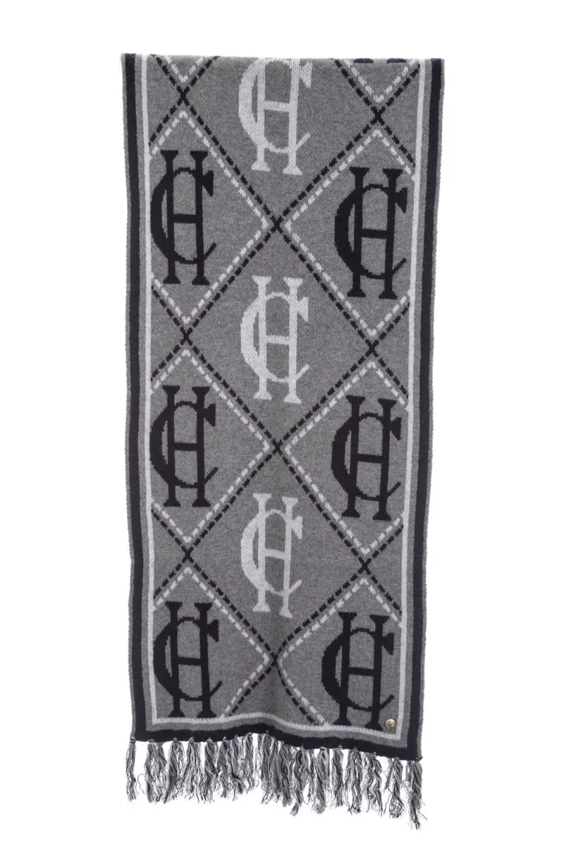 Holland Cooper Monogram Scarf in Grey Marle