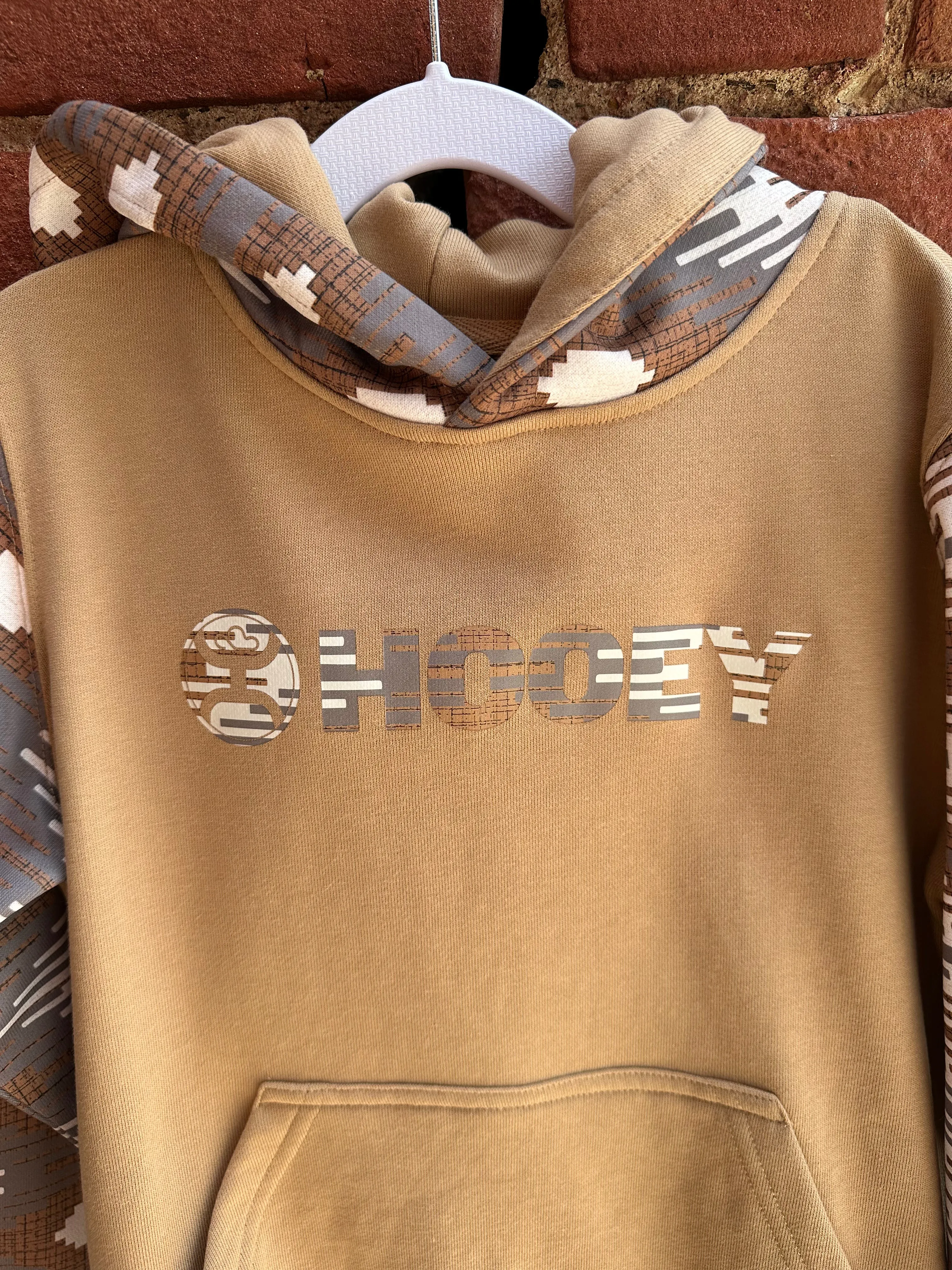 Hooey Boy's / Youth "Lock Up" Tan Hoodie HH1191TNCR-Y