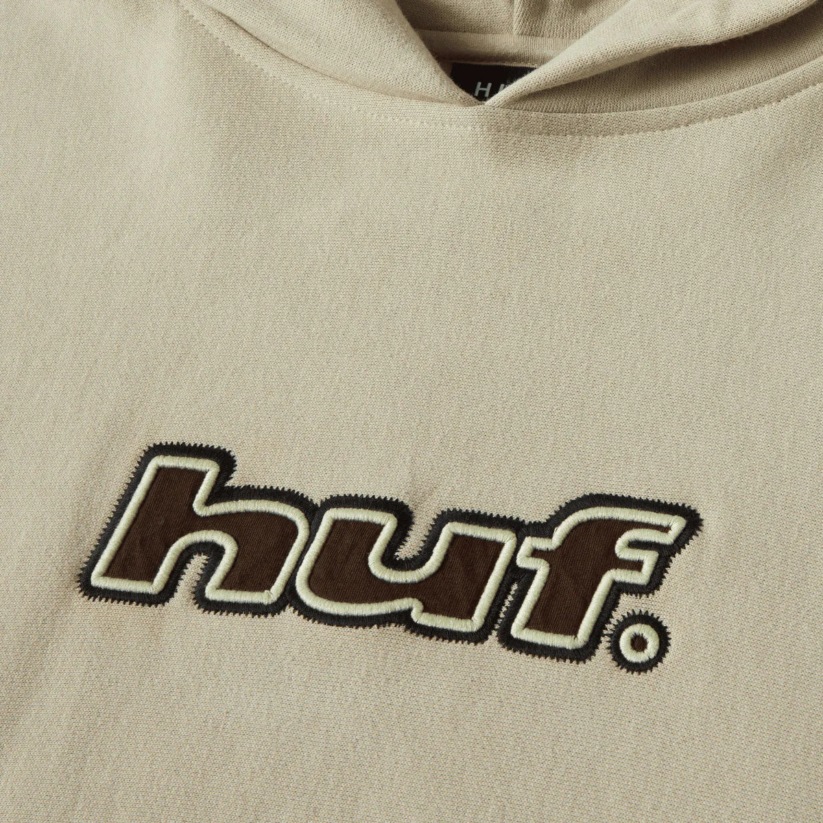 Huf Logo Applique Hooded Fleece Hoodie - Putty