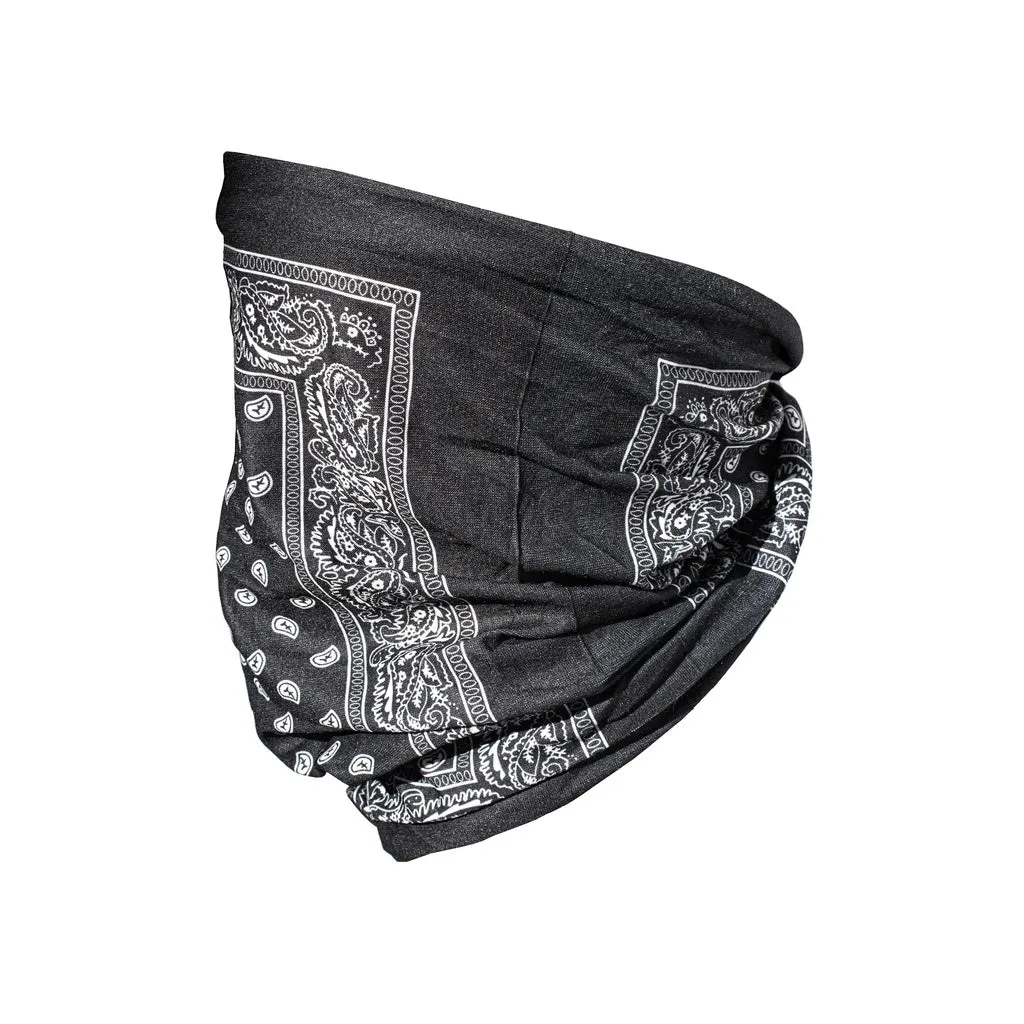 Infinity Scarf Reusable Bandana Face UV Protection for Men and Women Black Set