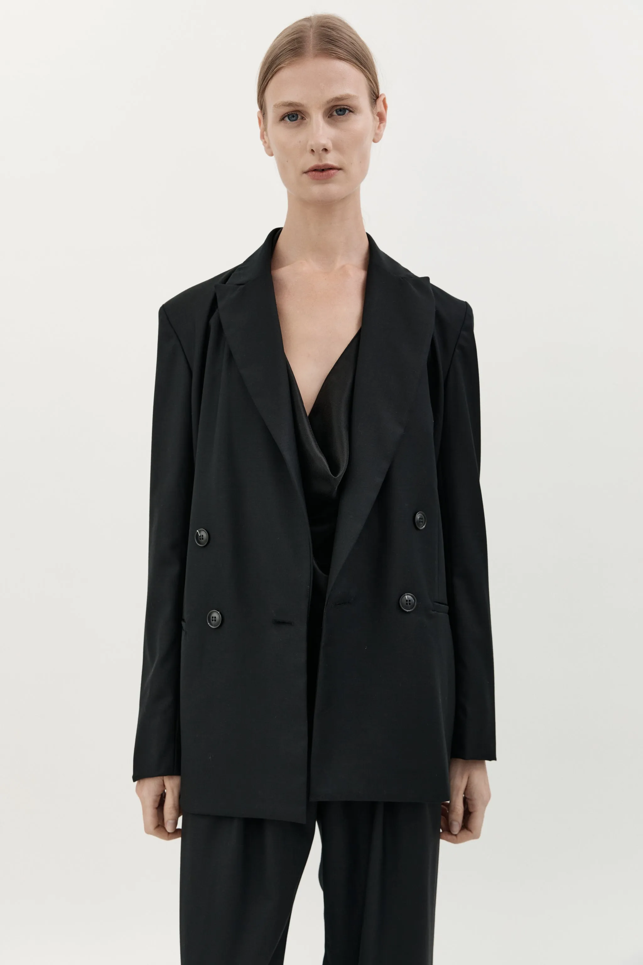 INGRID WOOL BLAZER - BLACK