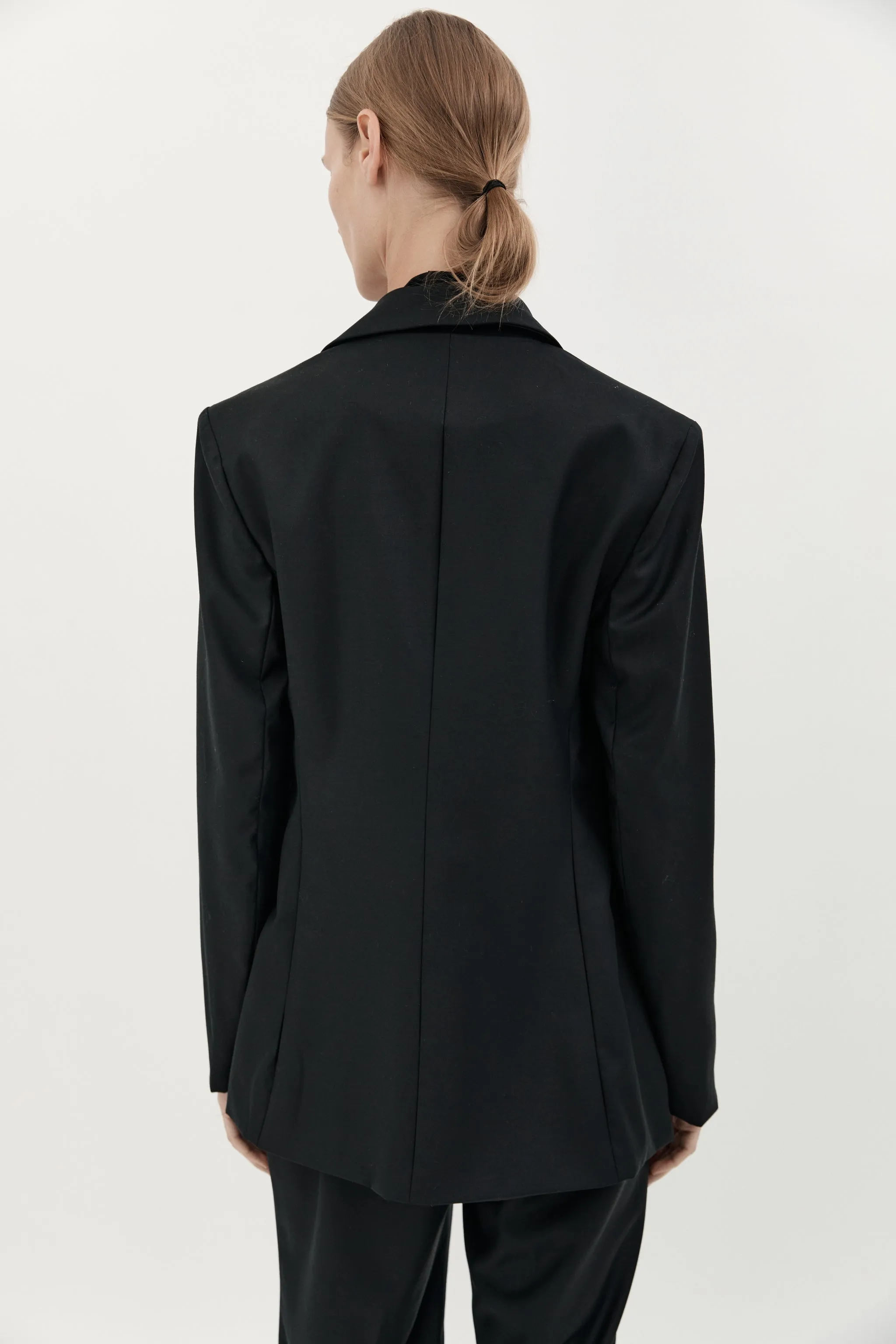 INGRID WOOL BLAZER - BLACK