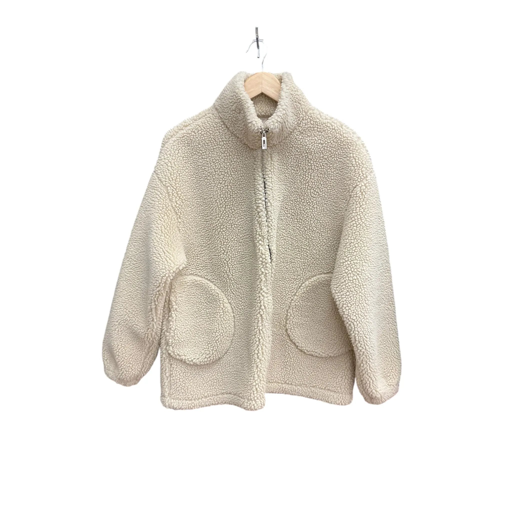 Jacket Faux Fur & Sherpa By Cme In Beige, Size: Xl