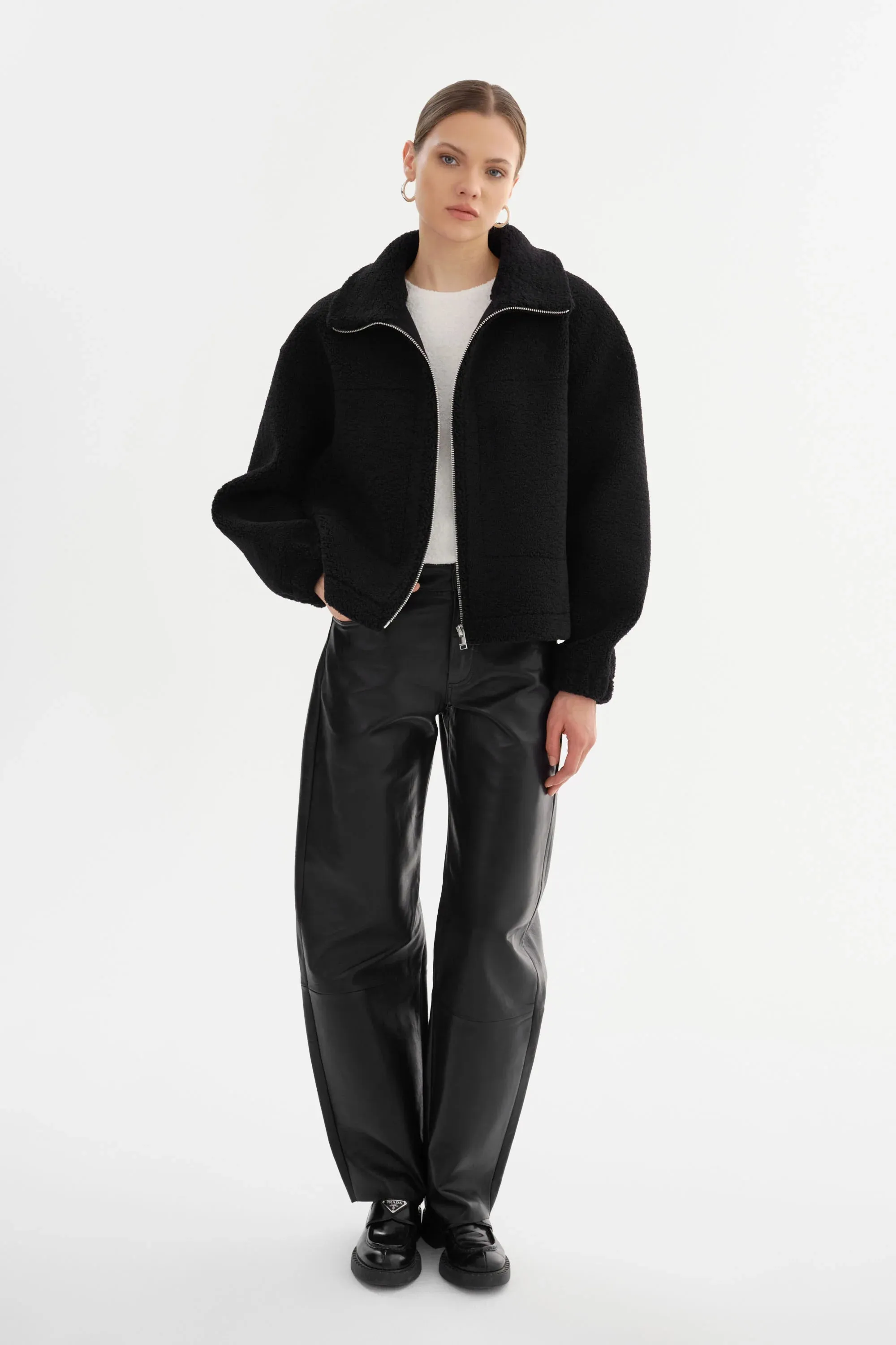 Jayna Sherpa Jacket - Black