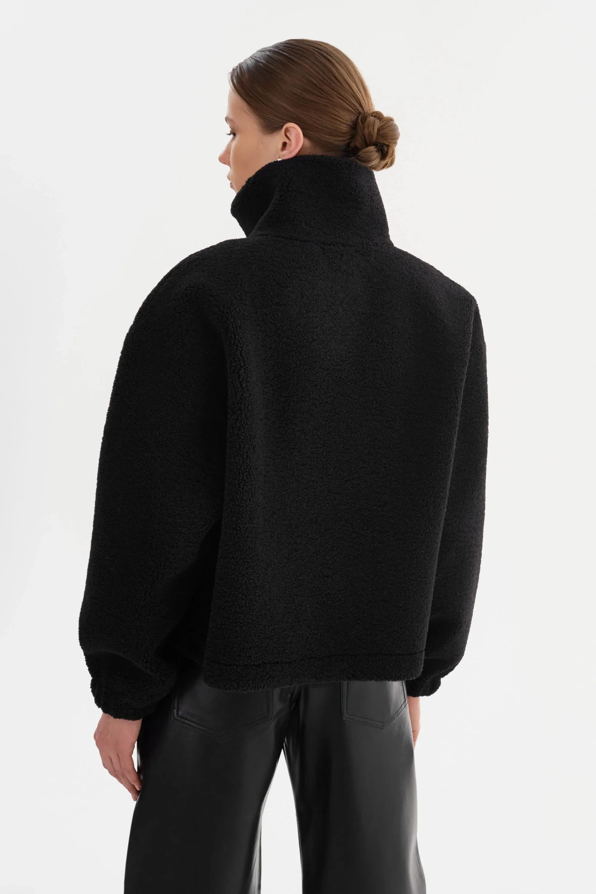 Jayna Sherpa Jacket - Black