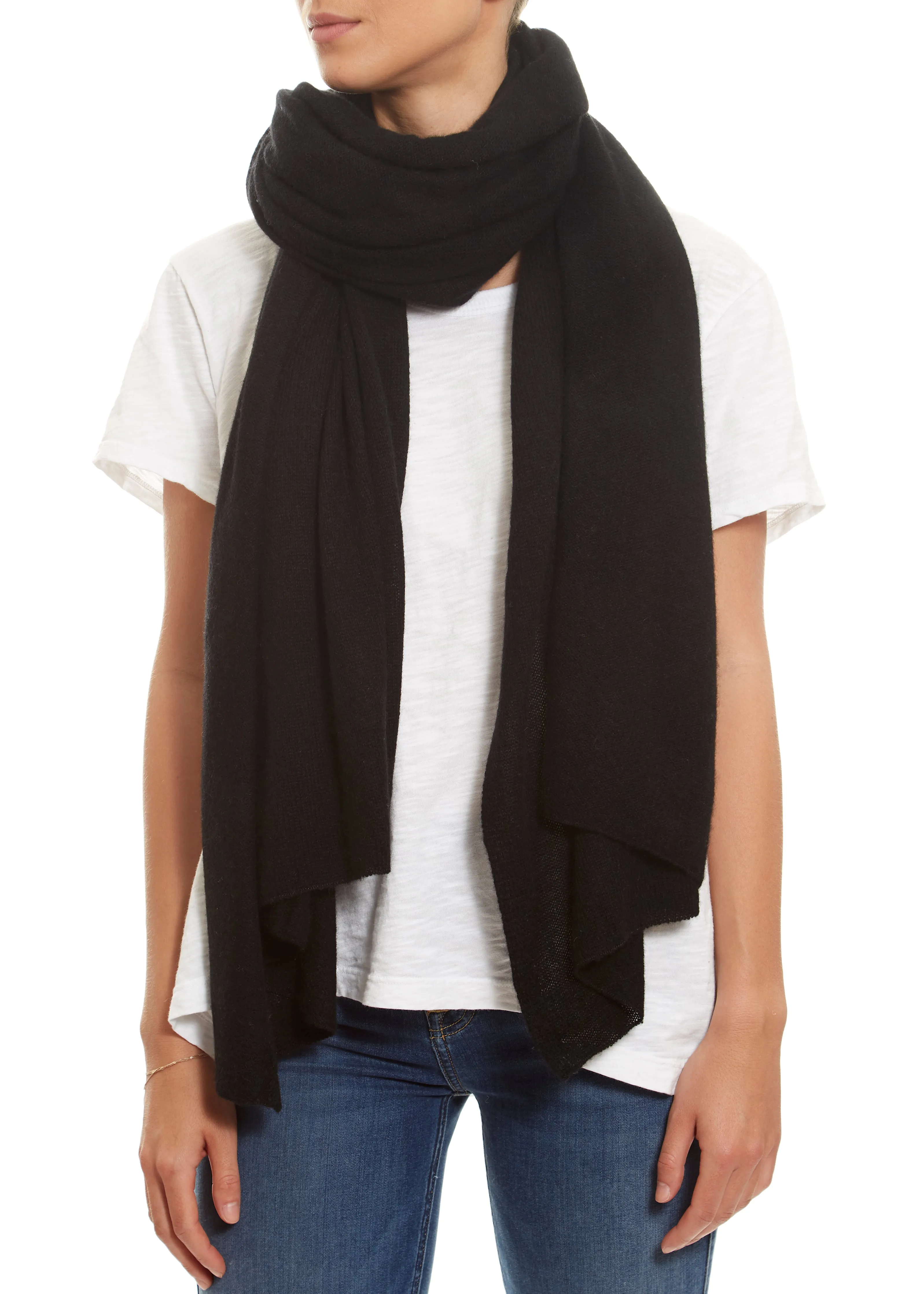 Jessimara Cashmere Black Wrap and Scarf