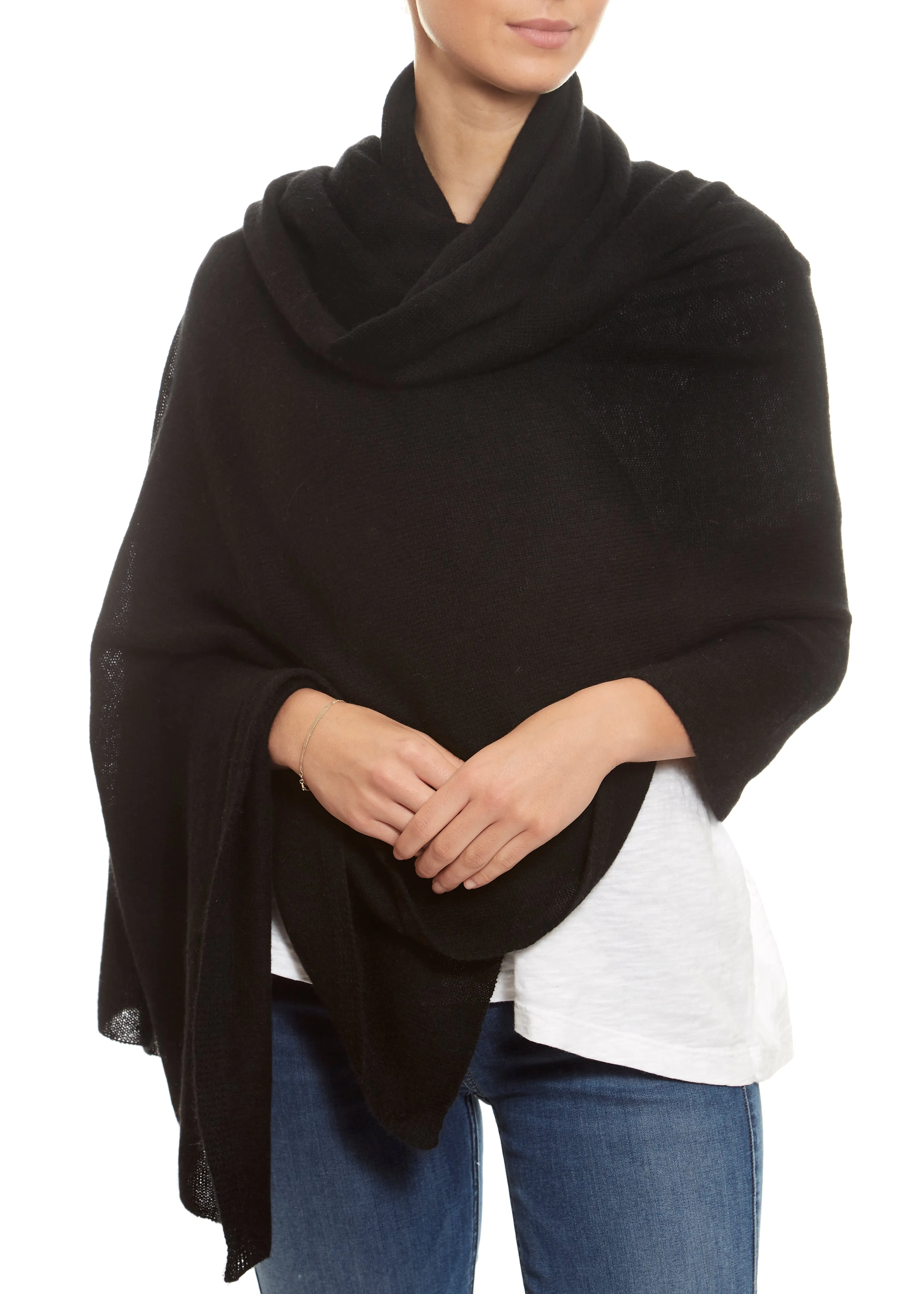 Jessimara Cashmere Black Wrap and Scarf