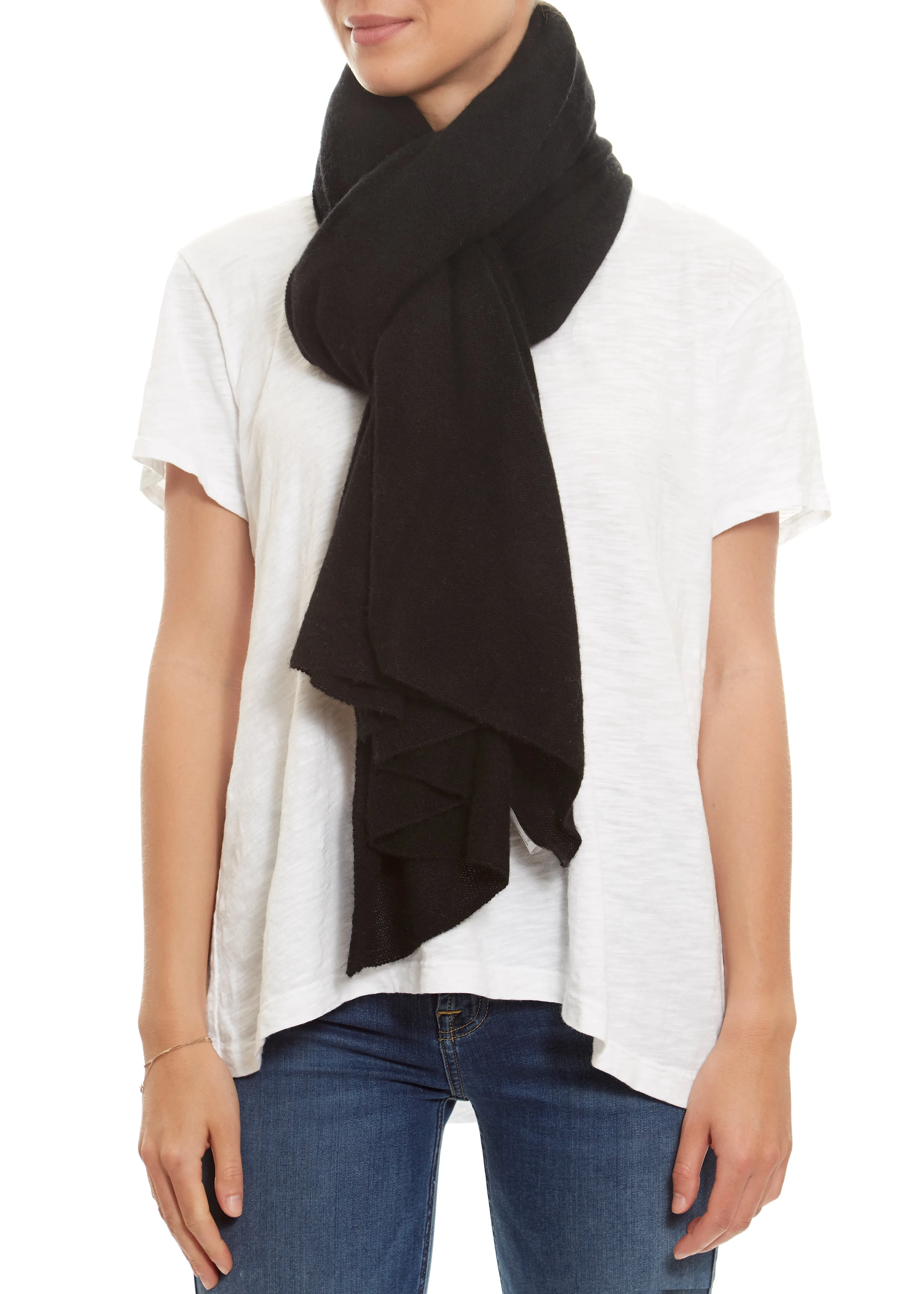 Jessimara Cashmere Black Wrap and Scarf