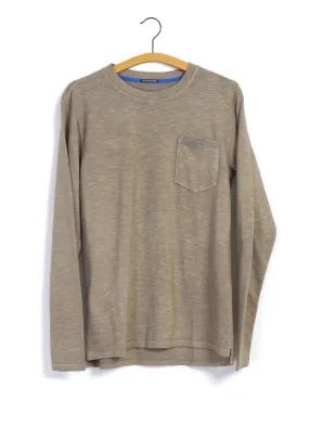 JONES | Long Sleeve Crew Neck Pocket T | Clay