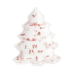 Juliska Country Estate Winter Frolic Ruby Small Tree Platter