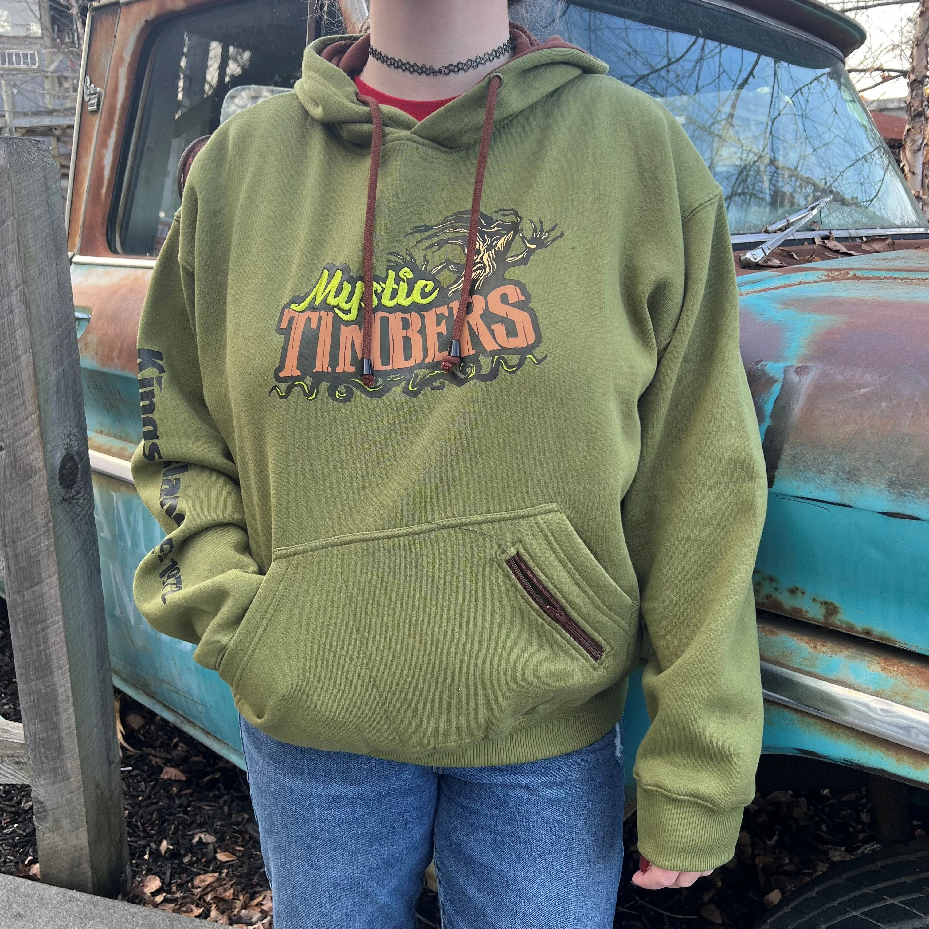 Kings Island Mystic Timbers Hooded Zipper Pocket Sweatshirt