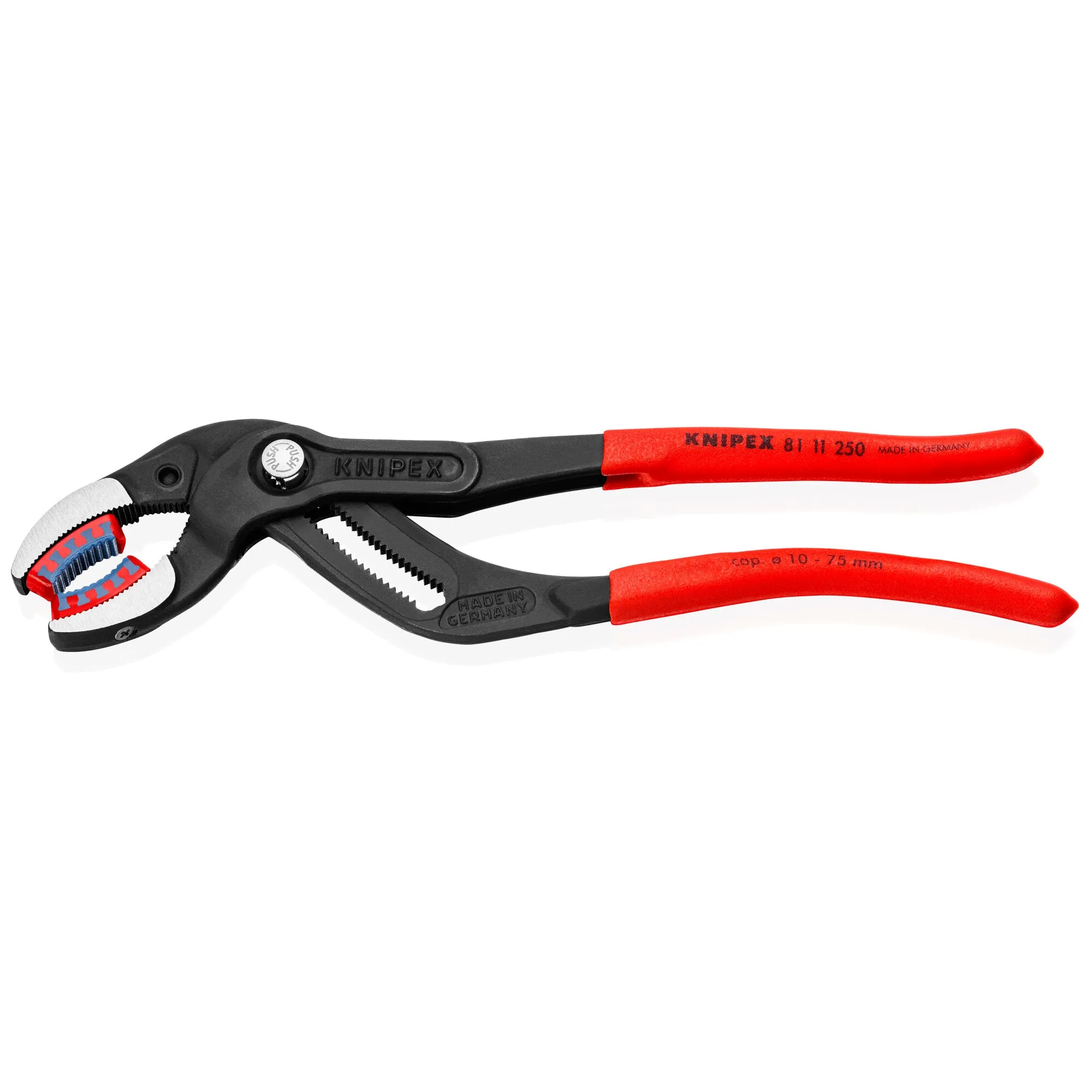 Knipex 81 11 250 10" Pipe Gripping Pliers-Replaceable Plastic Jaws