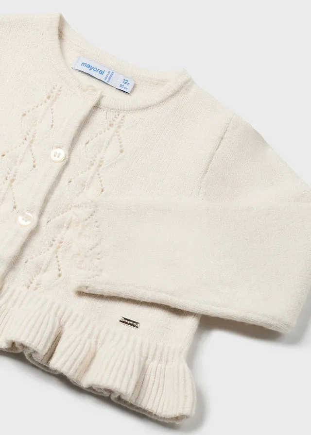 Knit Cardigan, Milk, 2326