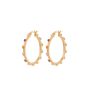 Large Sunset Love Hoop Earrings