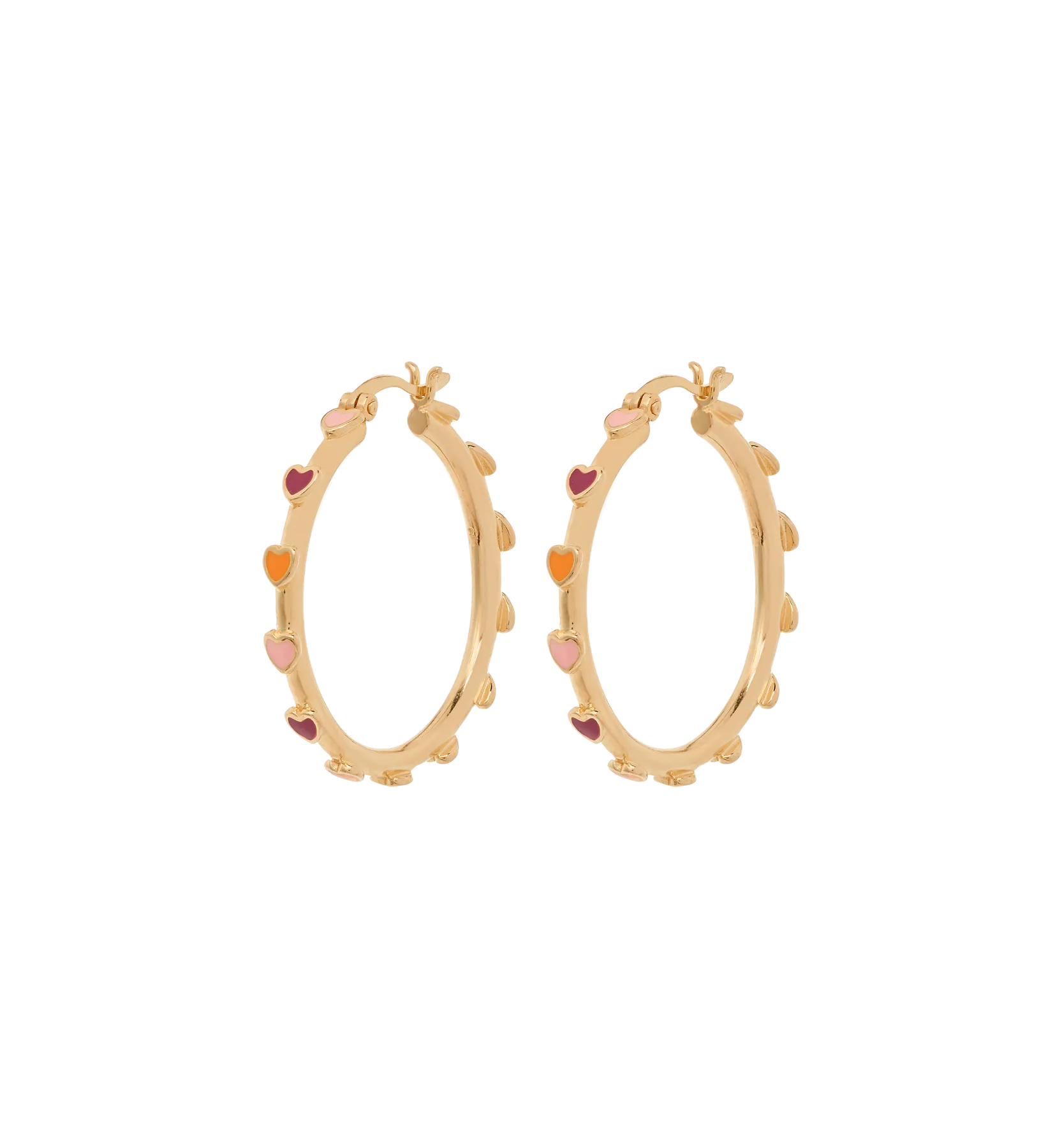 Large Sunset Love Hoop Earrings