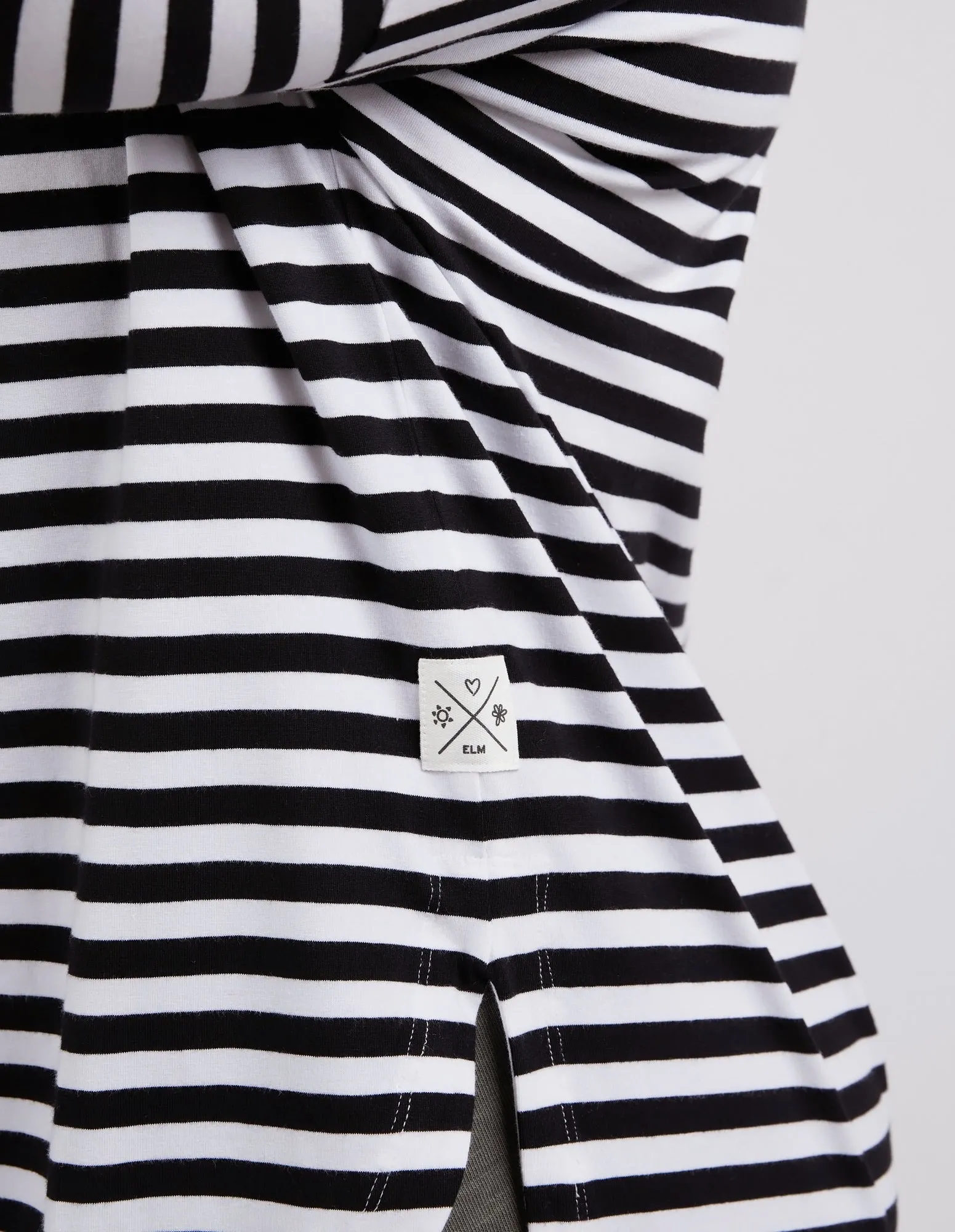 Lauren Long Sleeve Black & White Stripe