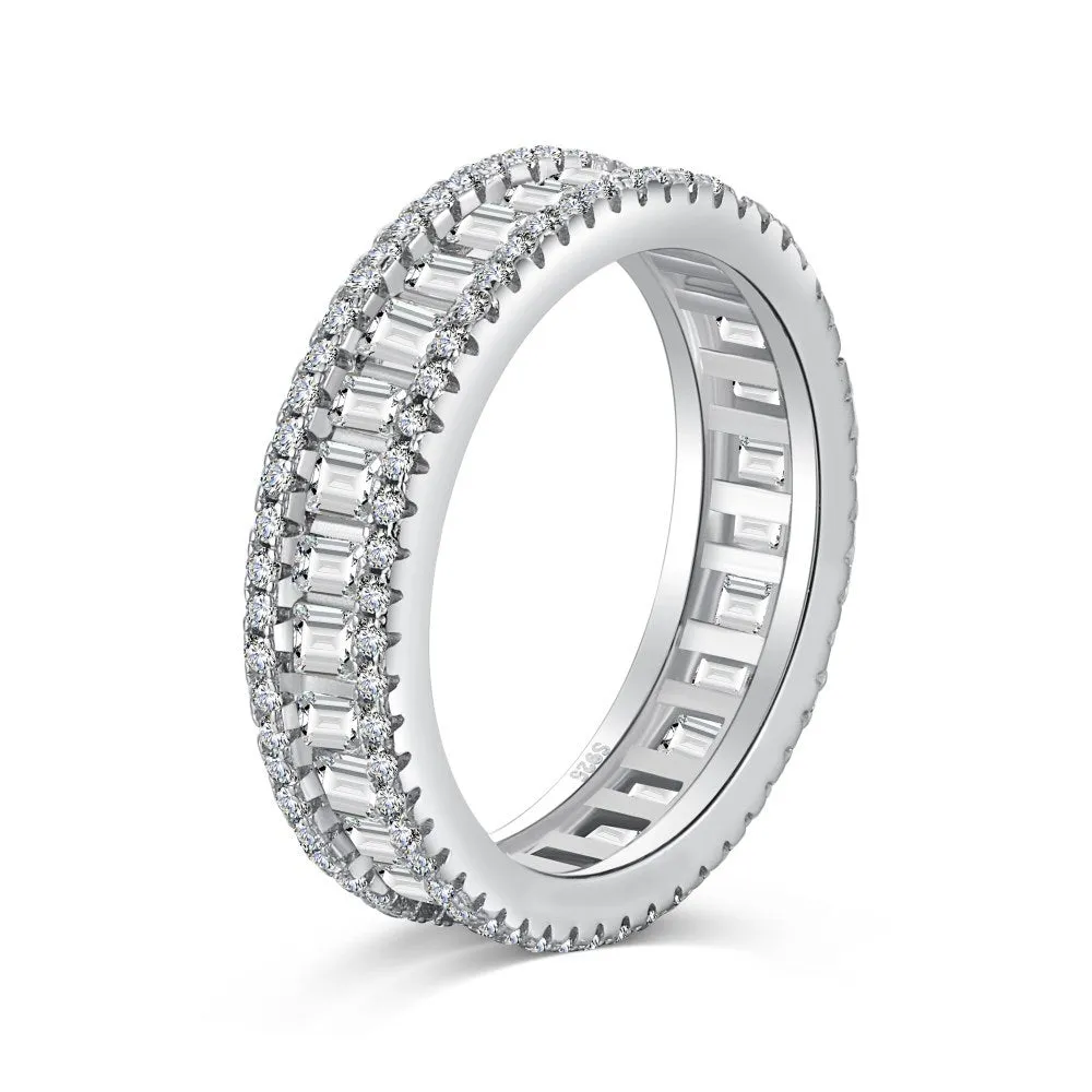 layer silver ring