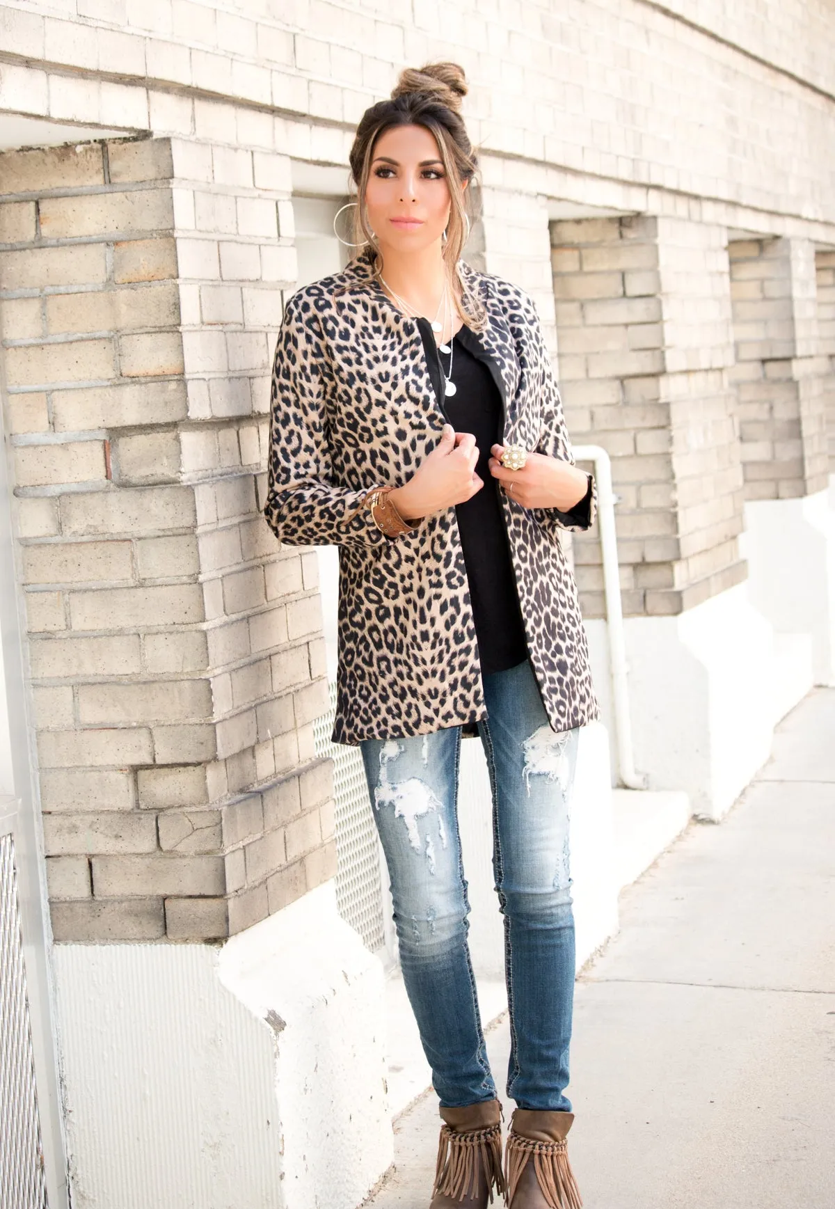 Leopard Blazer